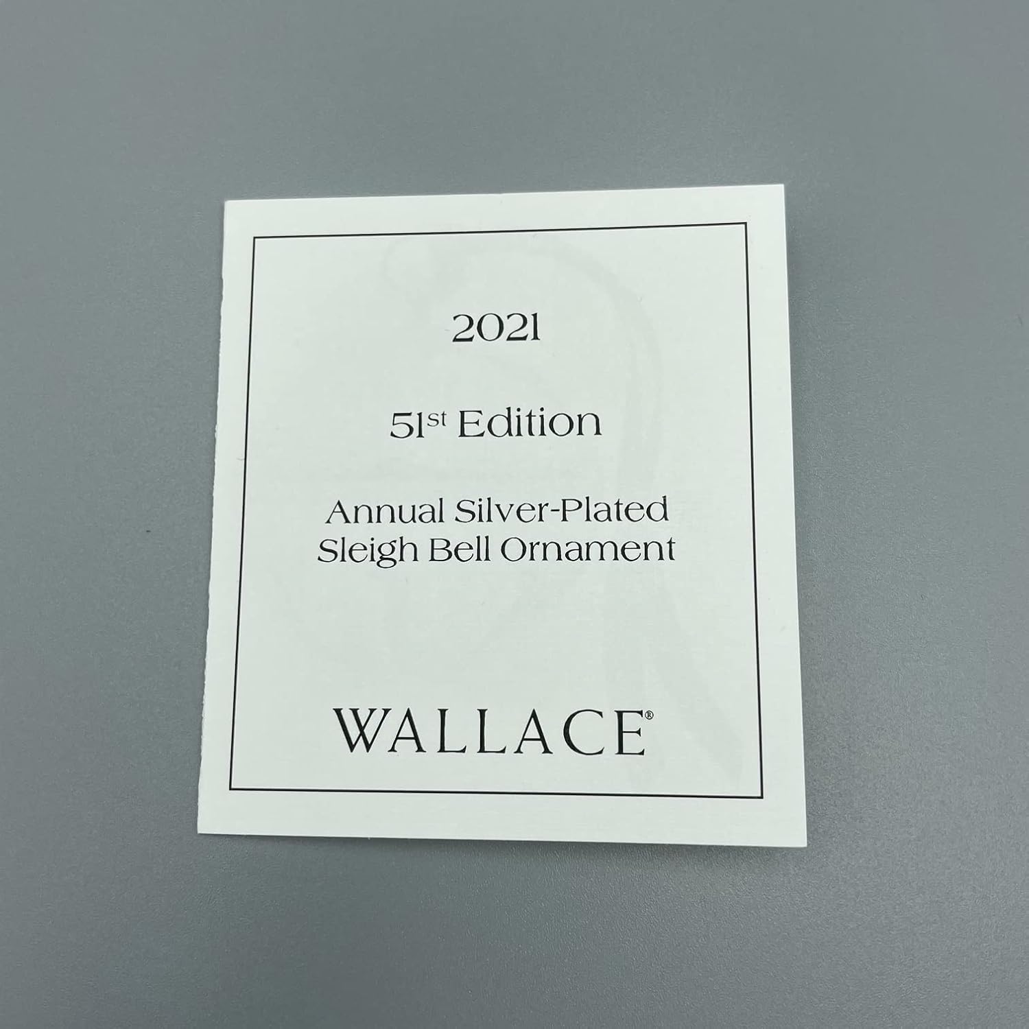 Wallace 51st Edition 2021 Silver Plated Sleigh Bell Ornament
