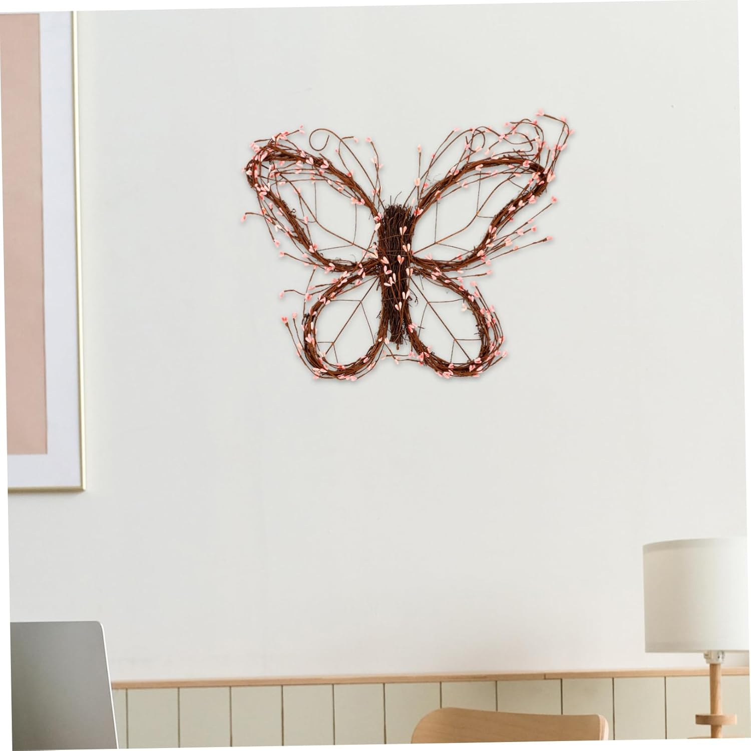 Butterfly Rattan Wreath for Home Decor