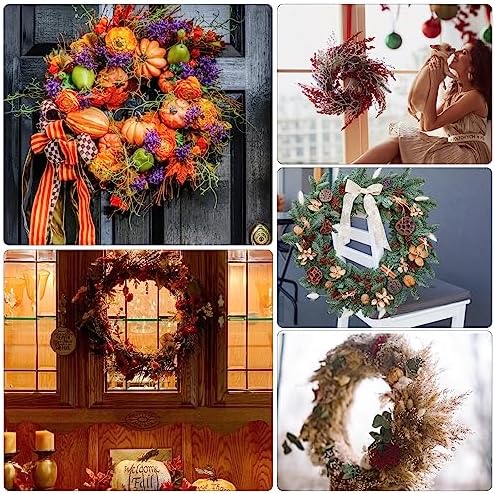 Temfmy 18 Inch Rattan Vine Branch Wreath for DIY Crafts