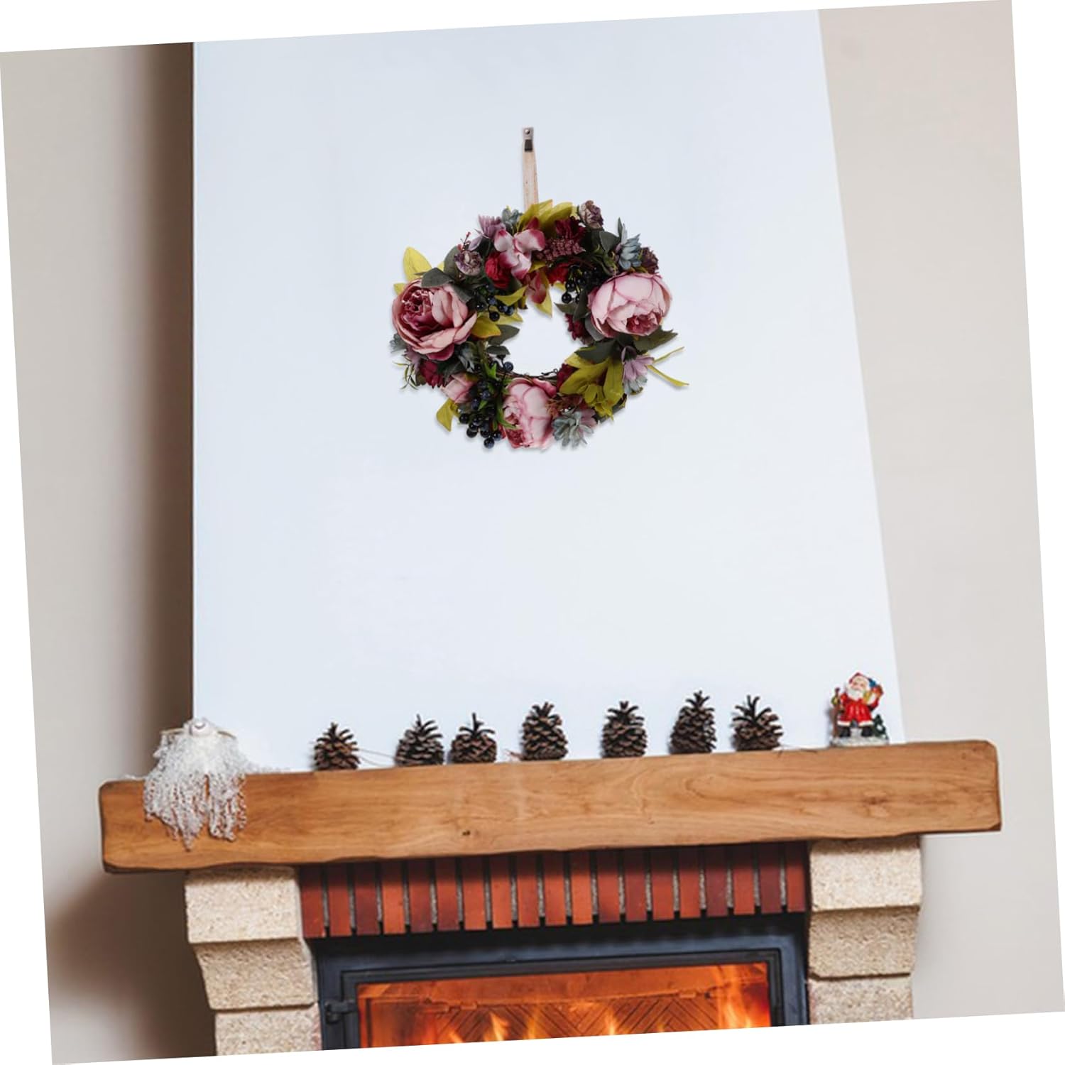 NUOBESTY Artificial Peony Wreath for Home Decor