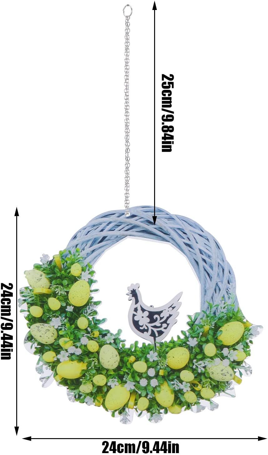 Easter Wreath with Bunny Garland and Boxwood Heart
