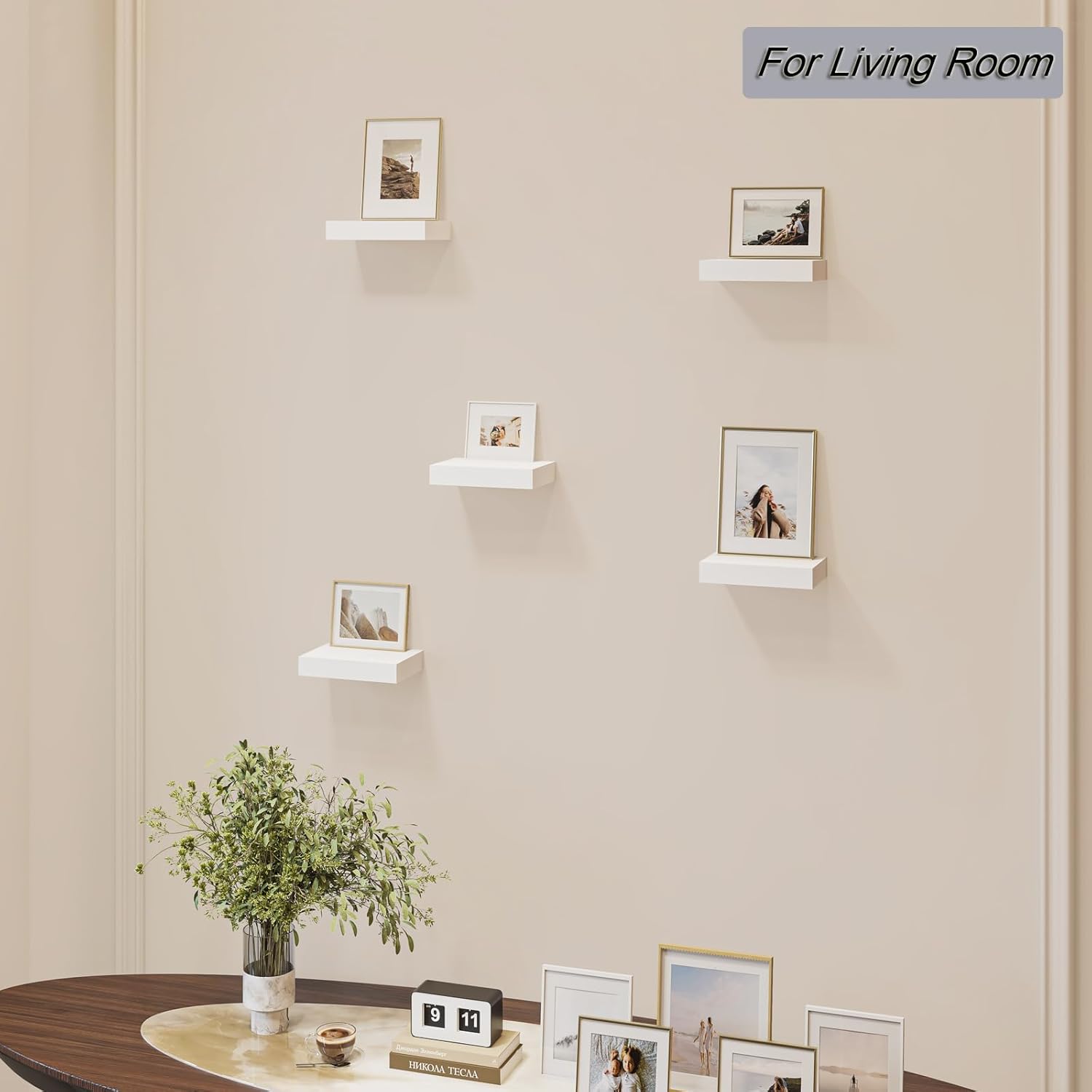 HAO Set of 3 White 6 Inch Floating Shelves
