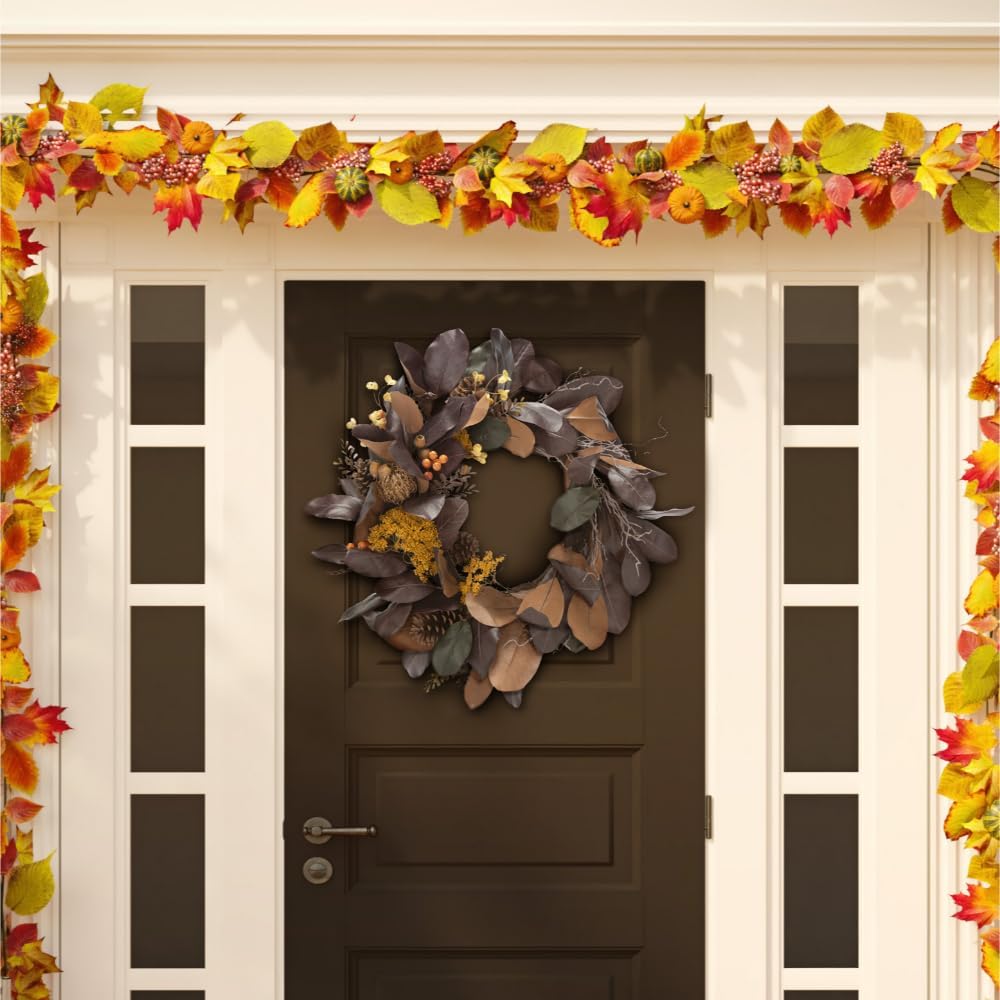 SAFAVIEH 30 Inch Decorative Artificial Magnolia Leaf Wreath