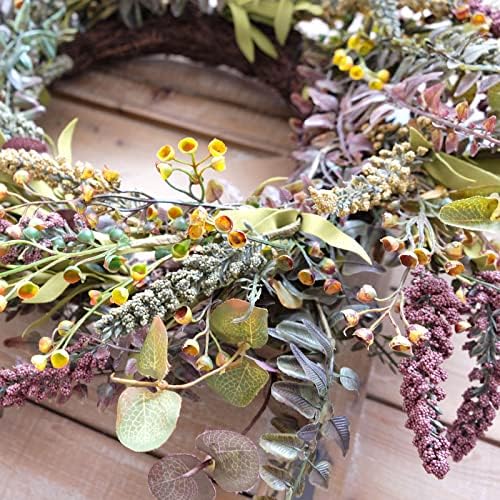 Idyllic 18 Inches Harvest Wreath - Fall Door Decor