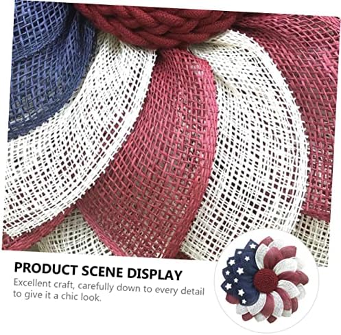 Patriotic Flag Fabric Wreath Front Door Decor