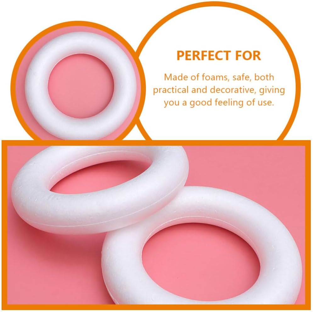 Amosfun Foam Wreath Forms 21cm for DIY Crafts