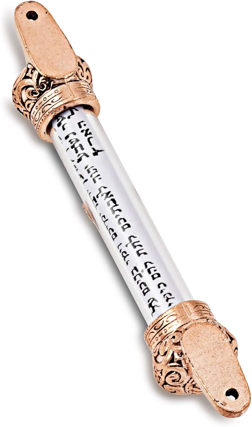 Peer Hastam Red Bronze Crown Mezuzah