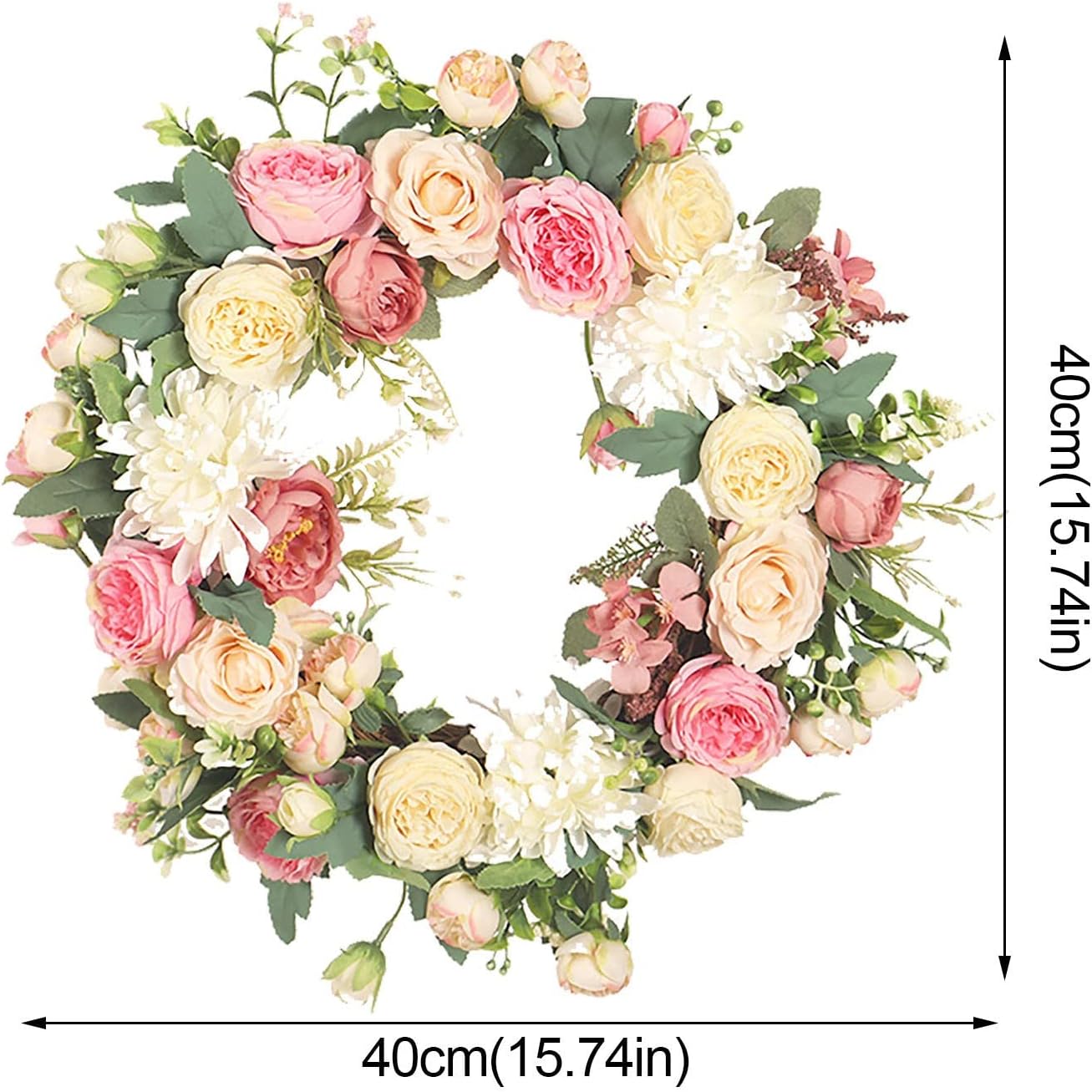 Coerni 30 Inch Yellow Wreath for Front Door