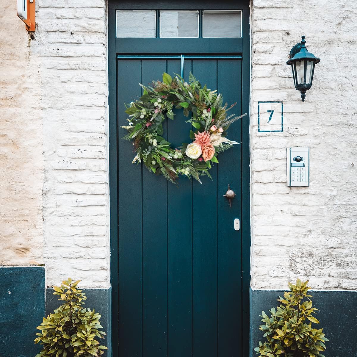 Kmise 27 Inch Spring Wreath for Front Door