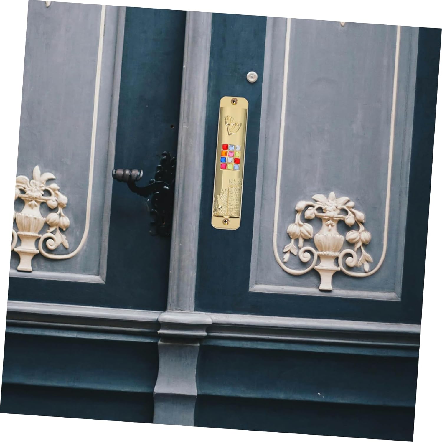 Kosher Mezuzah Scroll Door Decor Metal Frame