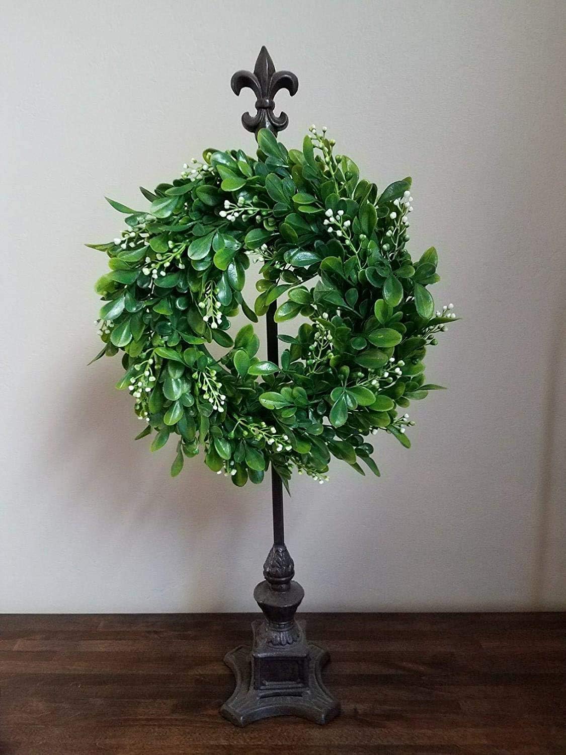 LSKYTOP 4 Pcs Artificial Boxwood Wreath 11 Inch