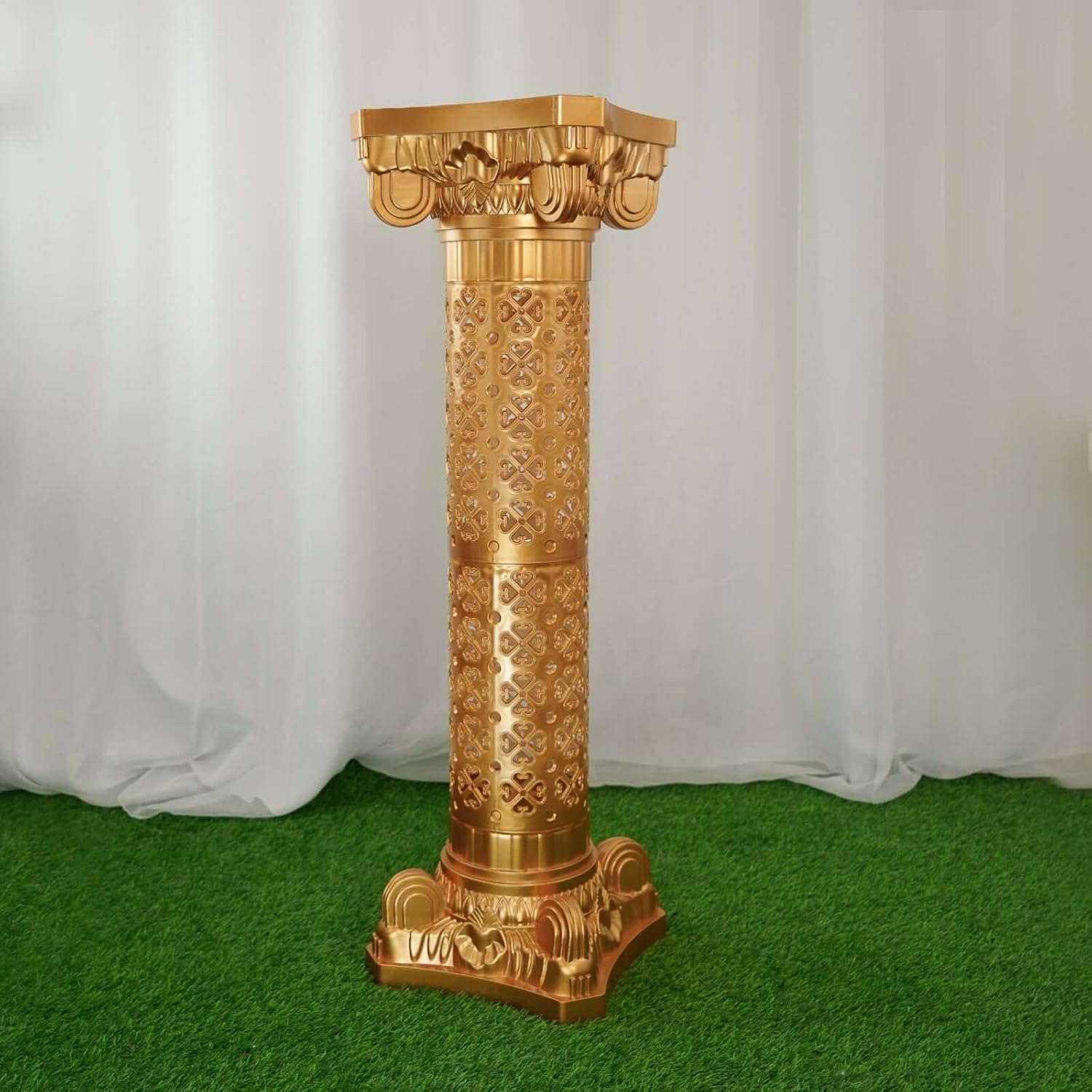 Efavormart 4 Pack Gold Venetian Inspired Pedestal Stand