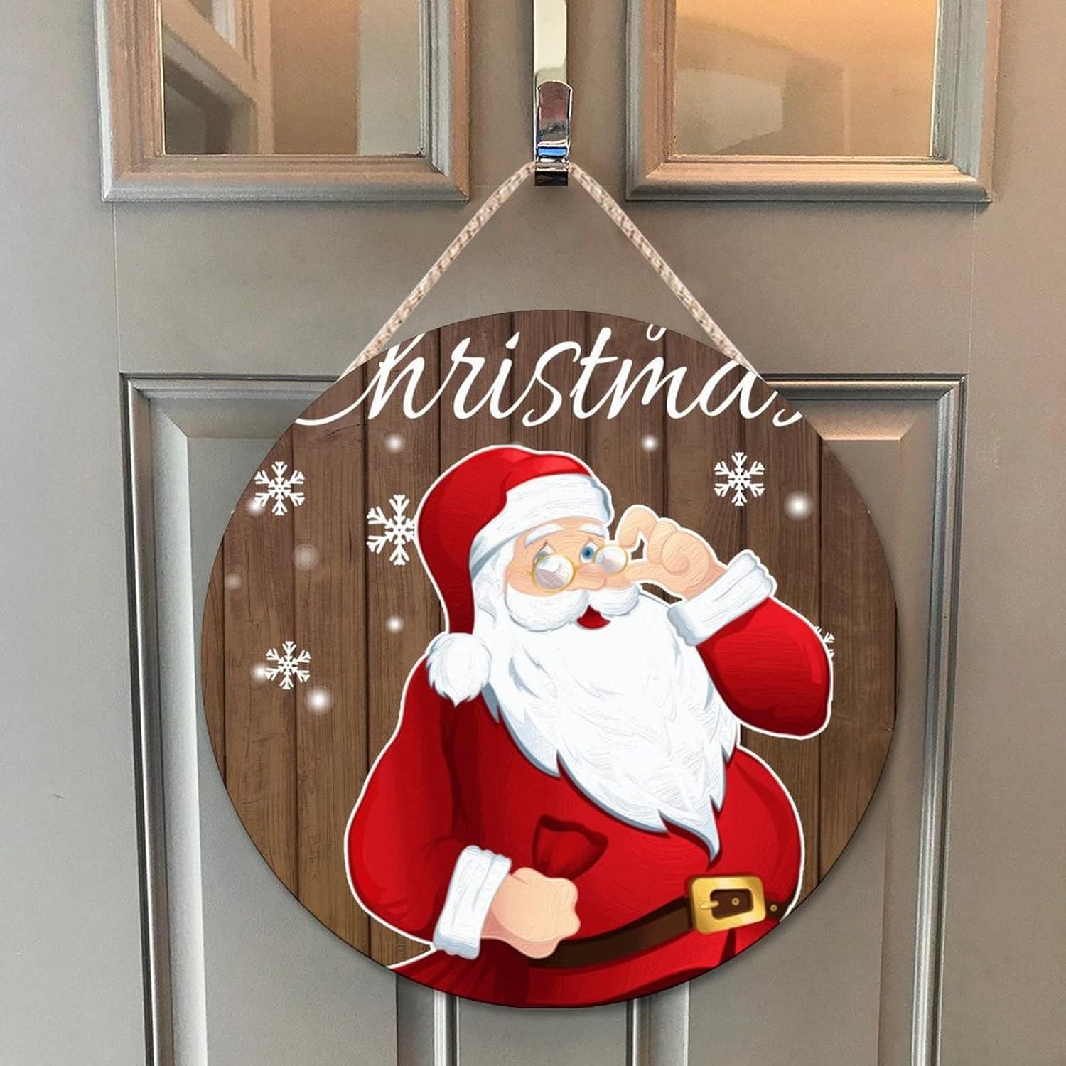 Farmhouse Door Hanger with Holiday Decor