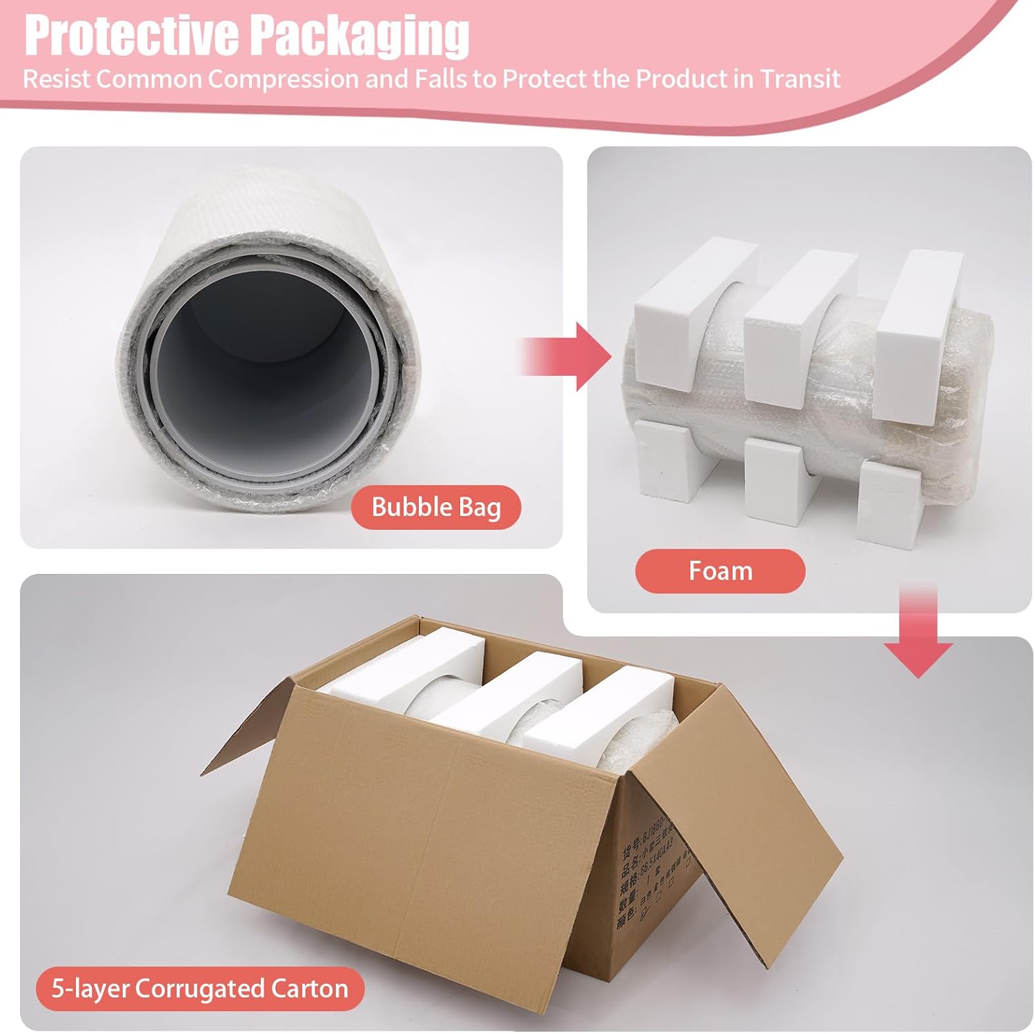 3PCS White Cylinder Pedestal Display Stand for Decorations