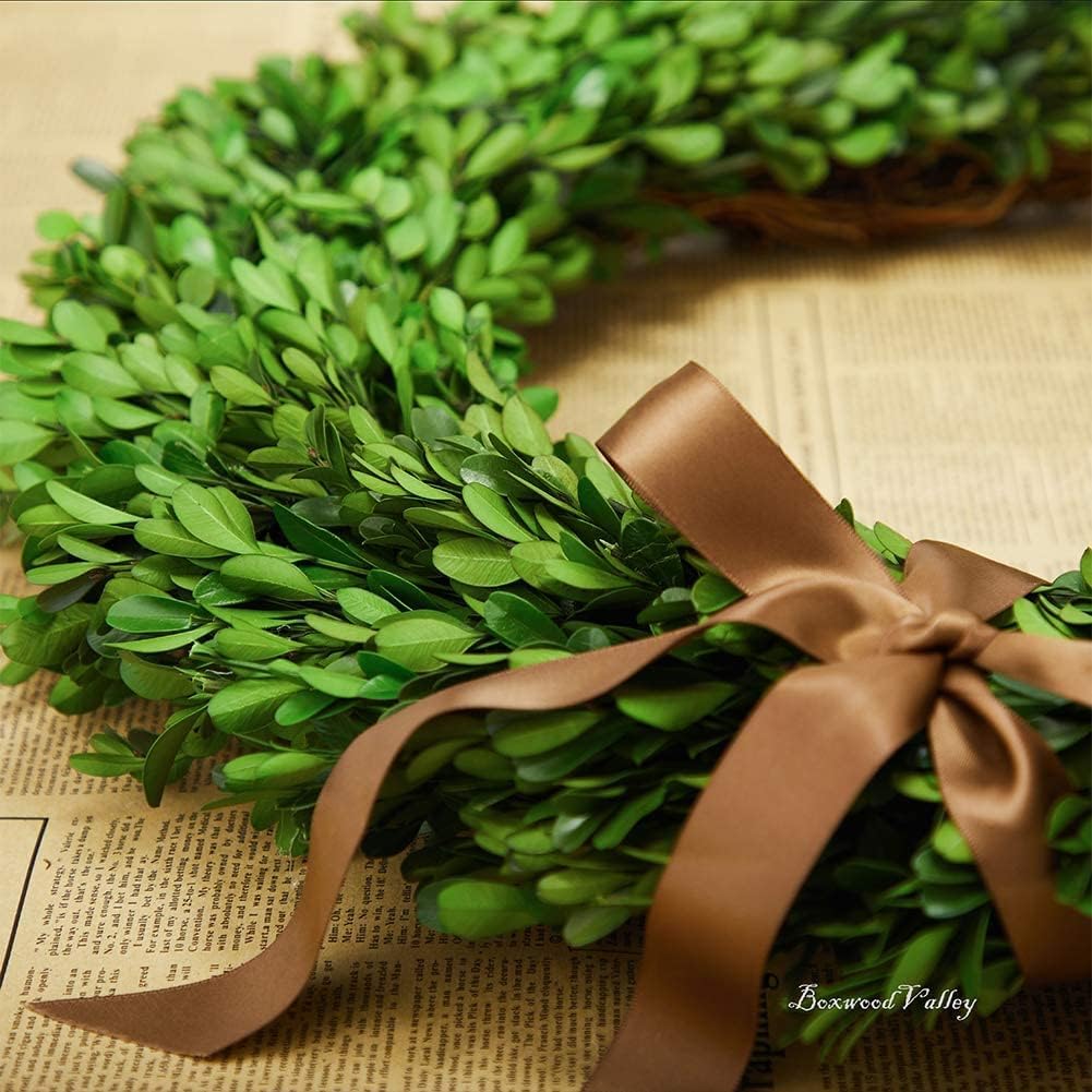 12 Inch Preserved Boxwood Wreath Home Decor