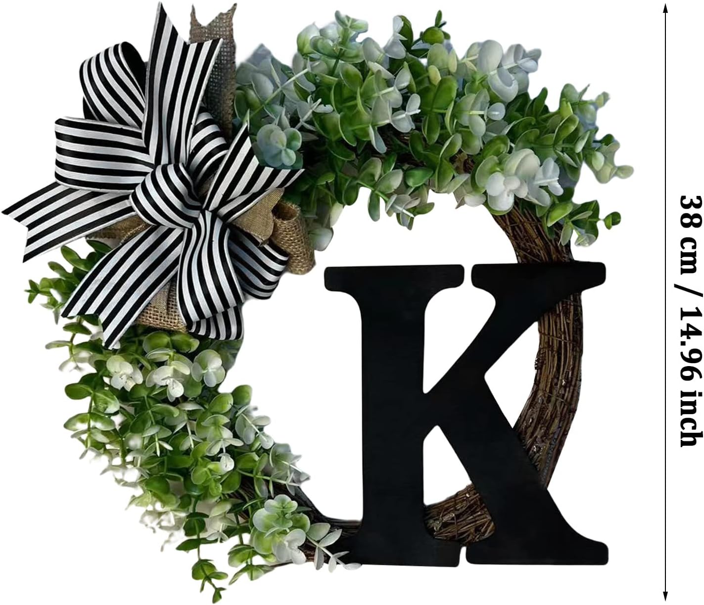 Personalized Wreath with Bow for Front Door