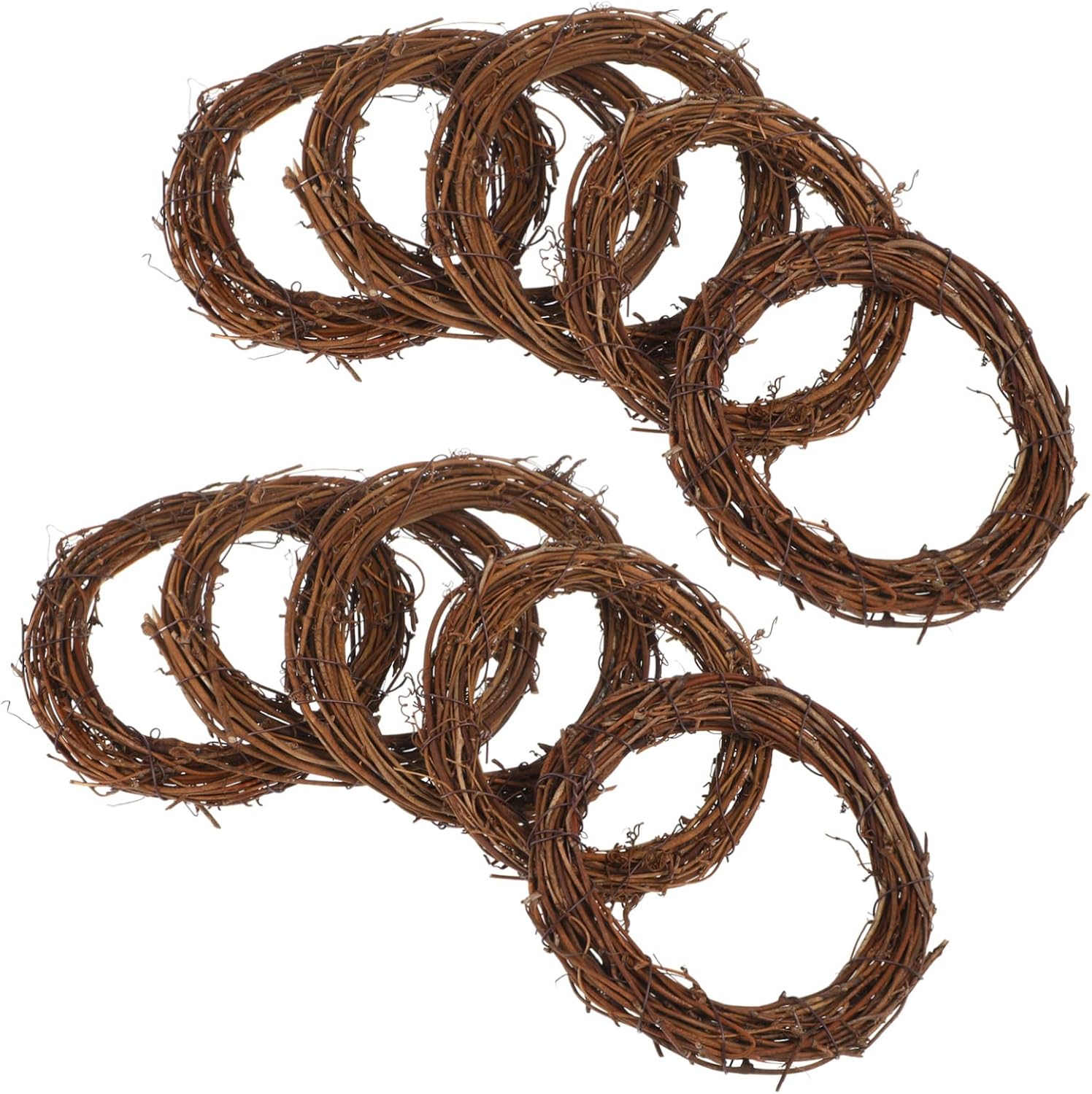 Garneck Rattan Wreath Dried Vine Garland 10pcs