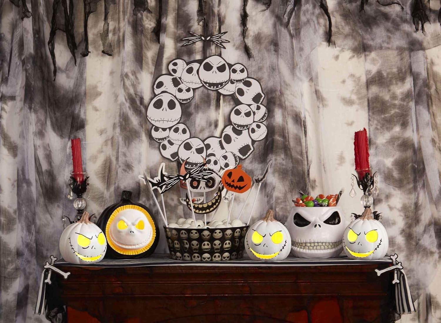Disney The Nightmare Before Christmas Jack Skellington Wreath 1
