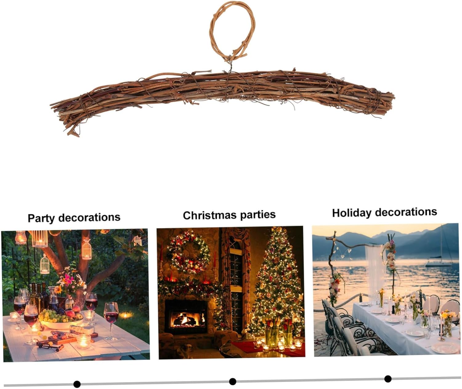 Happyyami DIY Rattan Wreath Frame for Home Decor