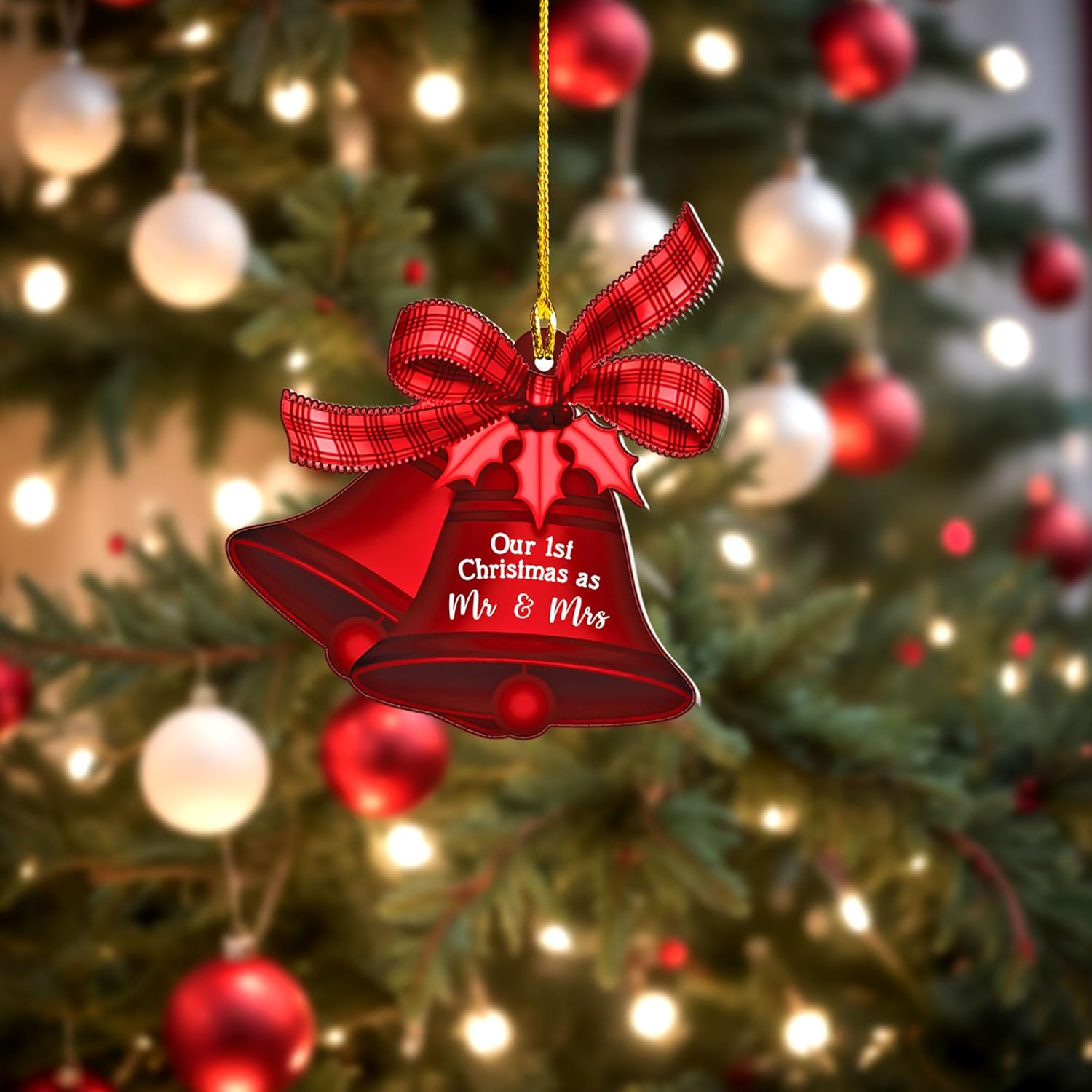 Our First Christmas Mr and Mrs Ornament Wedding Gift