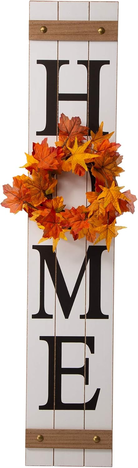 Glitzhome Wooden Rustic Farmhouse Wall Decor Welcome Sign