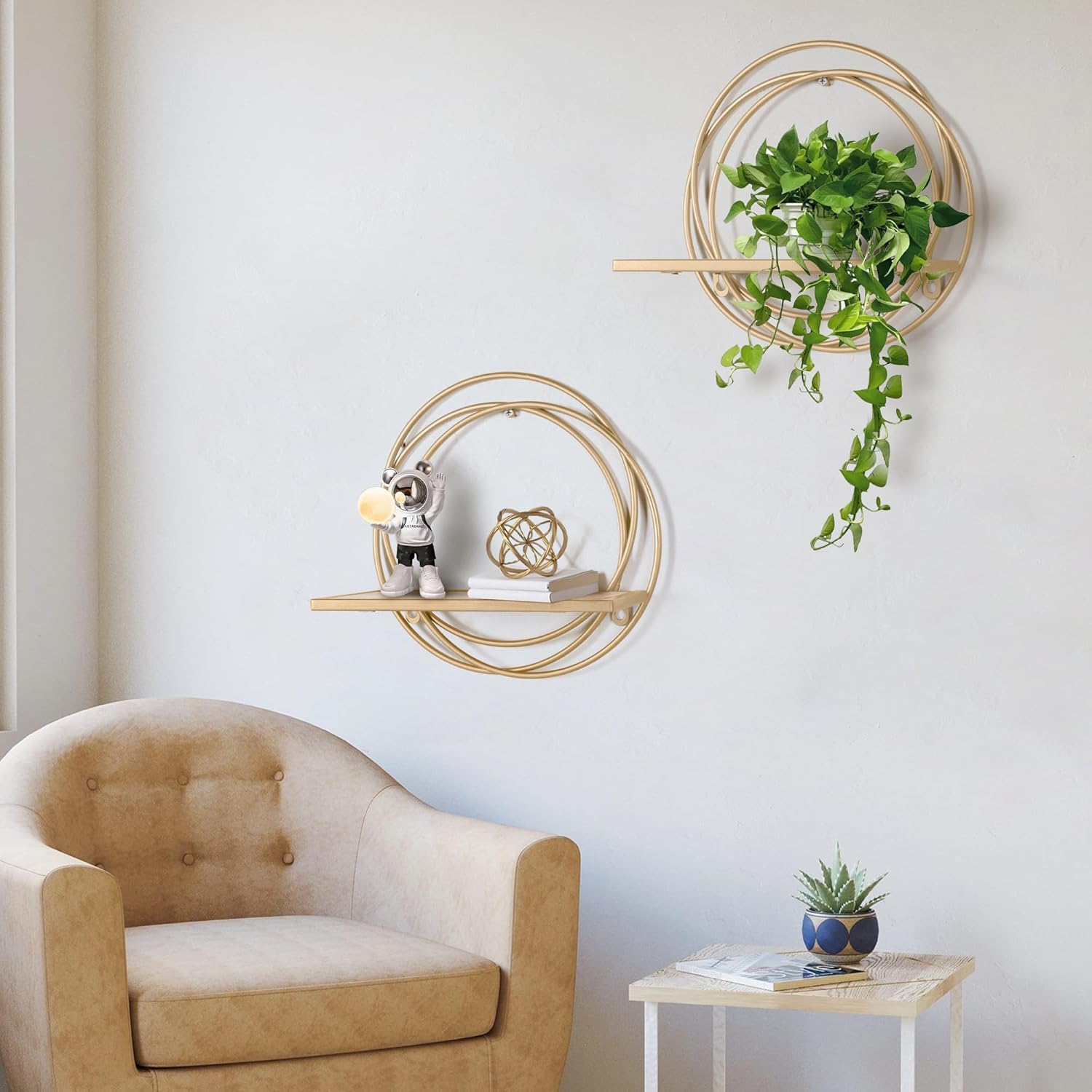 Oakrain Small Floating Shelves Set of 2 Wall Mount
