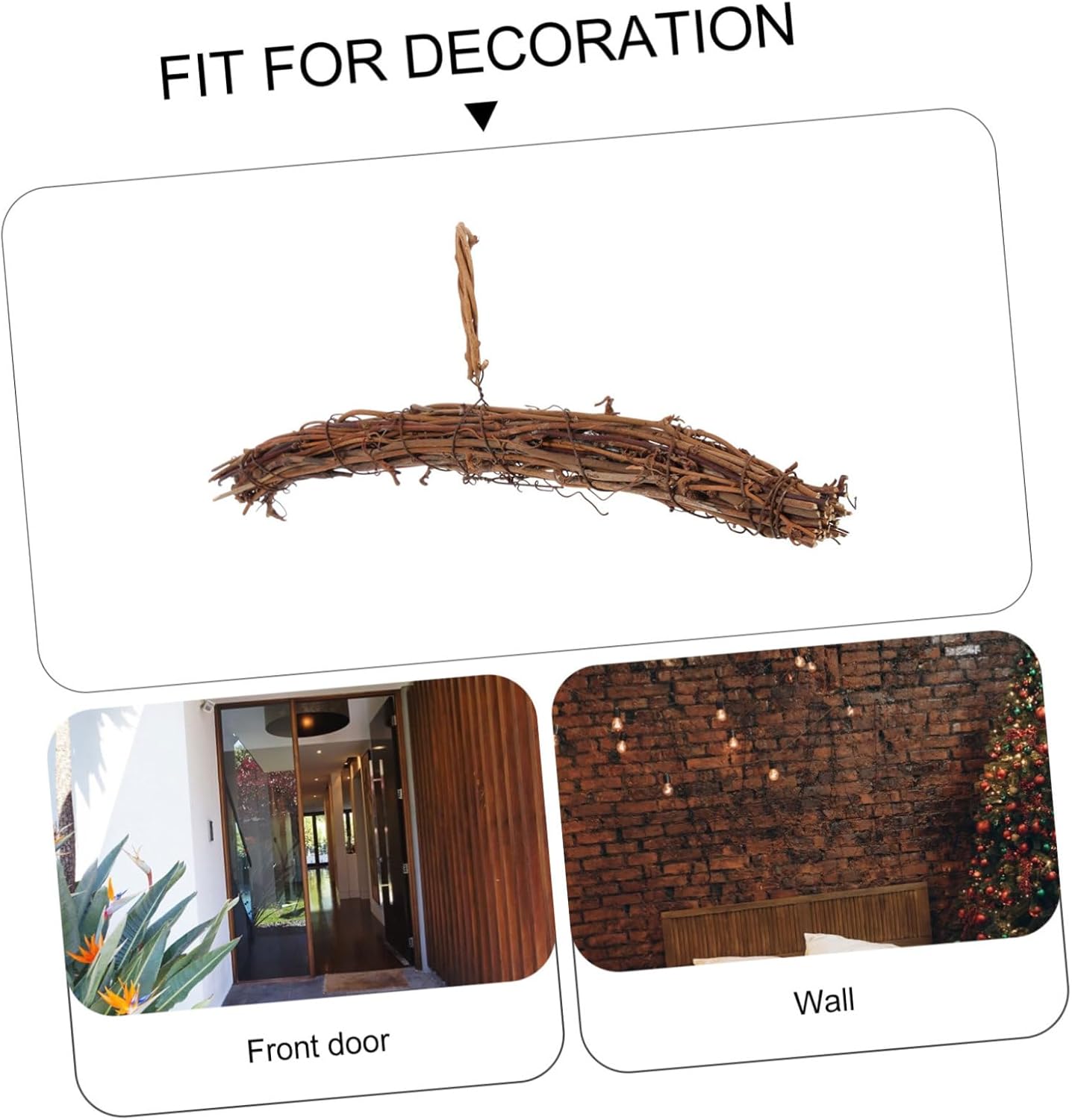 Happyyami DIY Rattan Wreath Frame for Home Decor