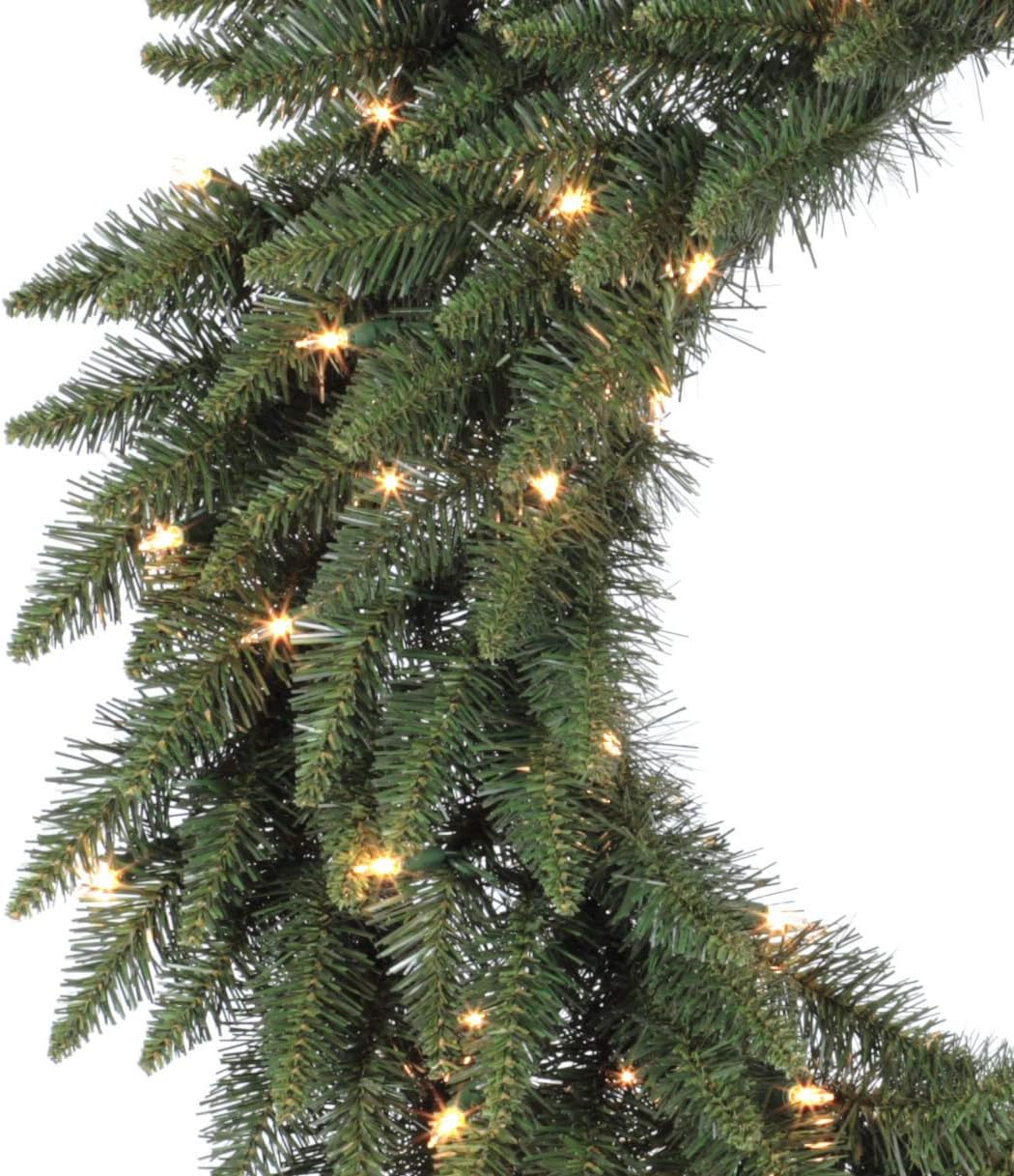 Vickerman 96 Camdon Fir Artificial Christmas Wreath with Warm White LED Lights