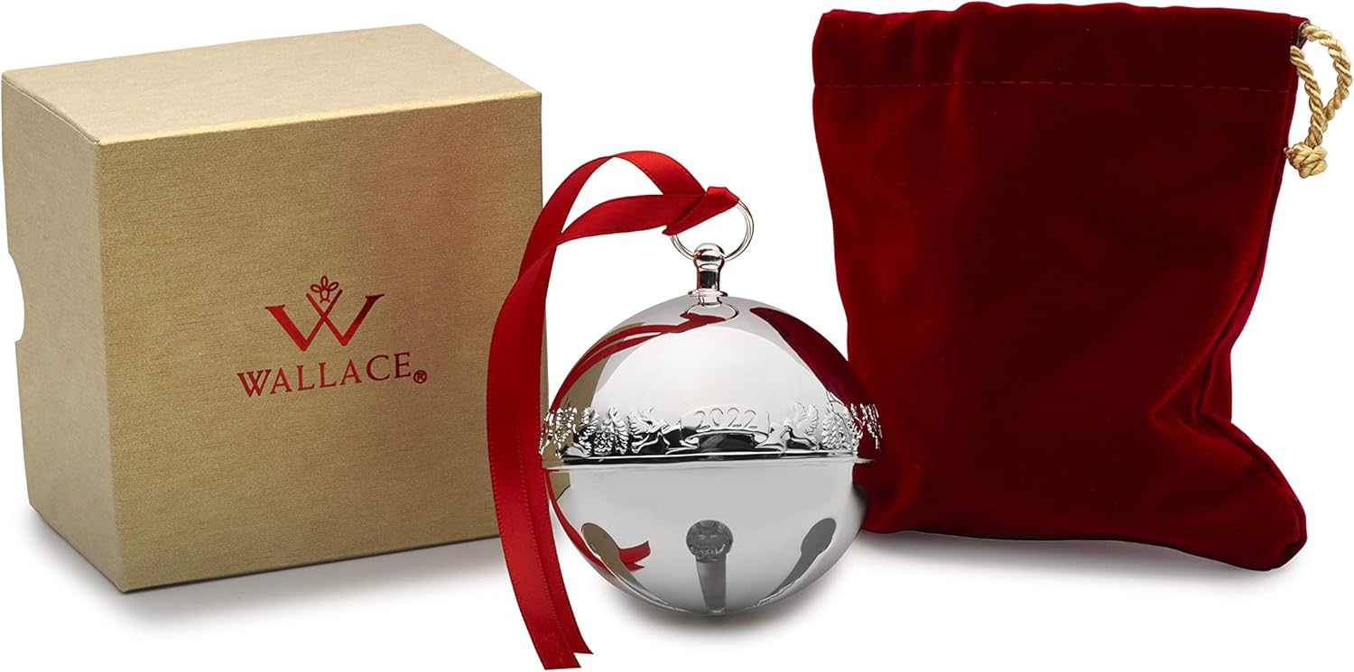 Wallace 2022 Silver Plated Sleigh Bell Christmas Ornament