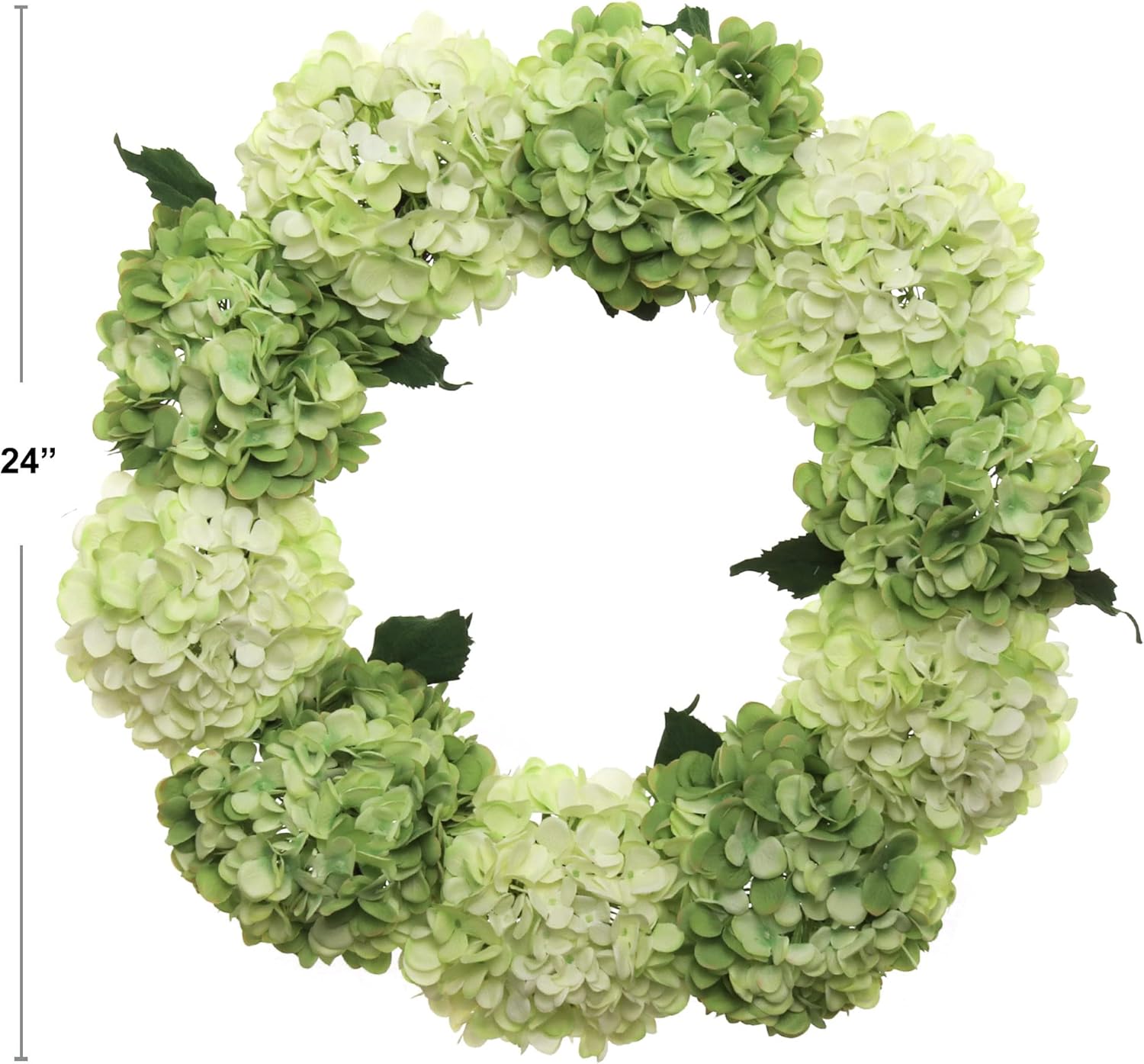 24 Inch Magenta Green Hydrangea Wreath