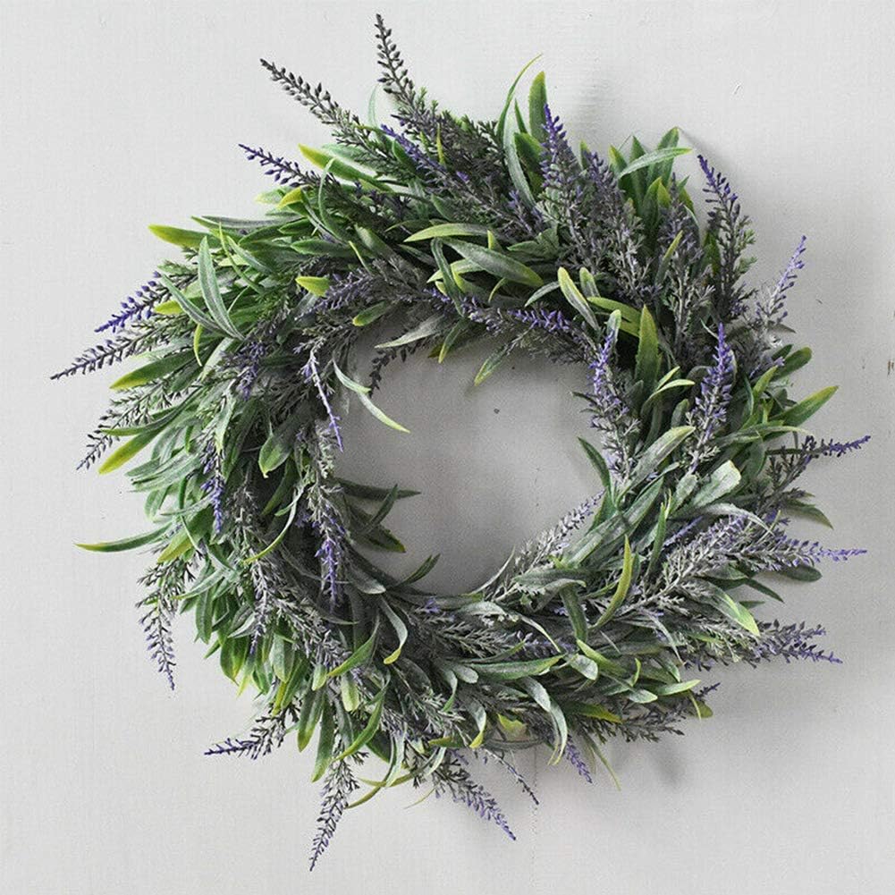 Artificial Lavender Wreath for Front Door