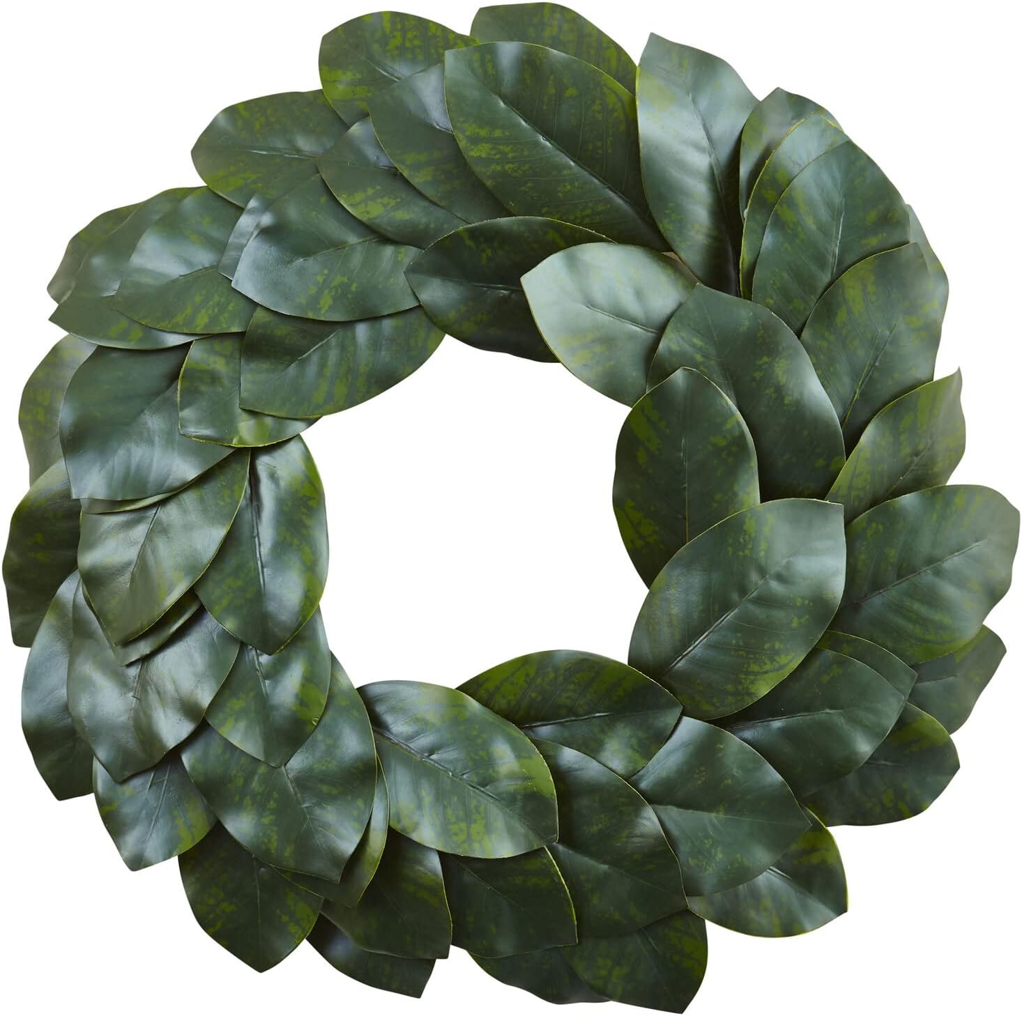 Nearly Natural 24 Inch Artificial Magnolia Leaf Wreath