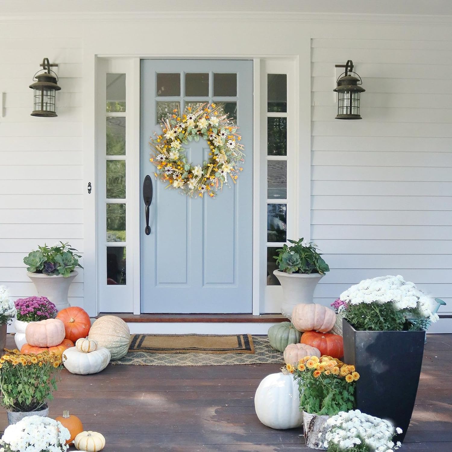 Idyllic 20 Inch Spring Summer Front Door Wreath