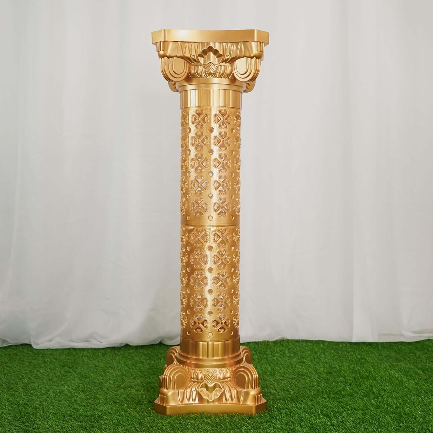 Efavormart 4 Pack Gold Venetian Inspired Pedestal Stand