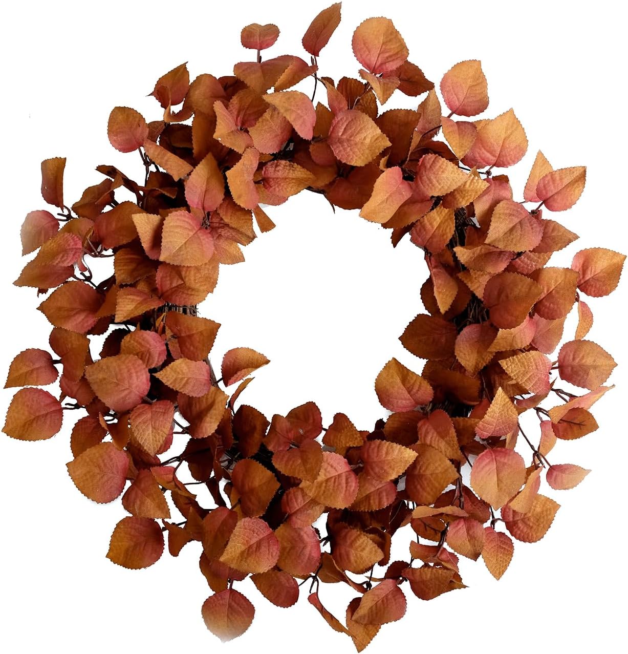 20 Inch Artificial Fall Leaves Wreath for Autumn
