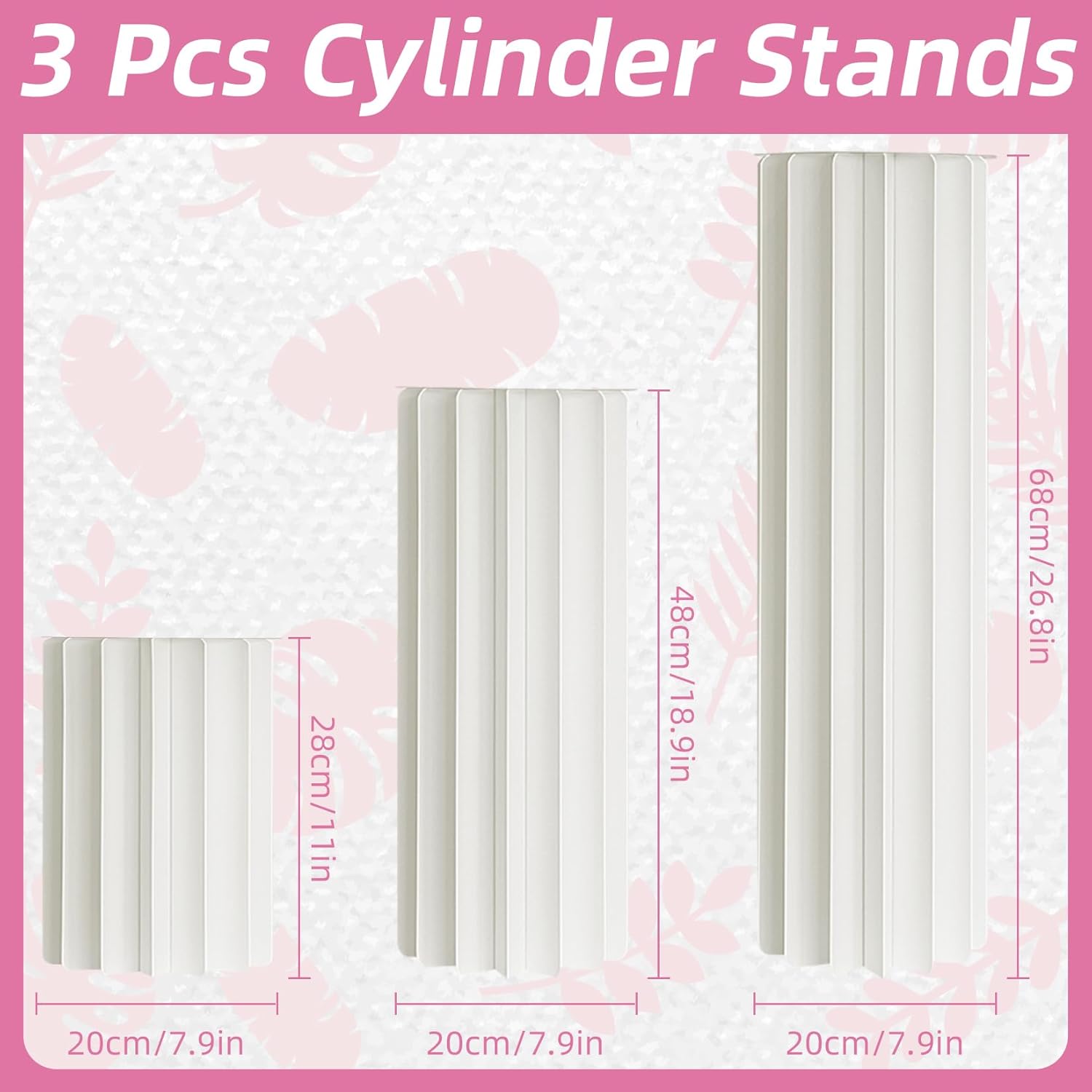 Cylinder Stands for Party Paper Pillars Cake Display Pedestal