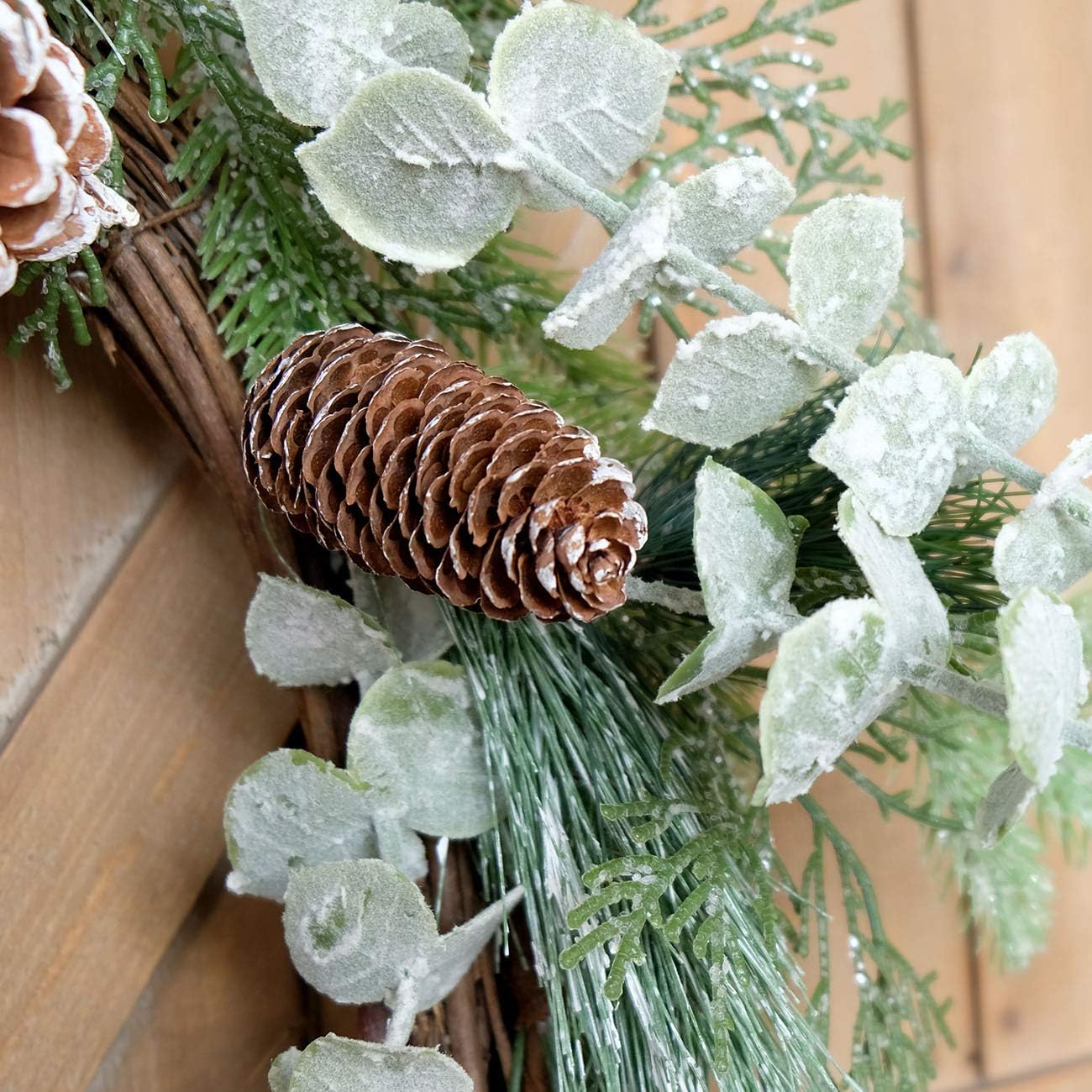 Idyllic 22 Inches Winter Wreath Indoor Door Decor