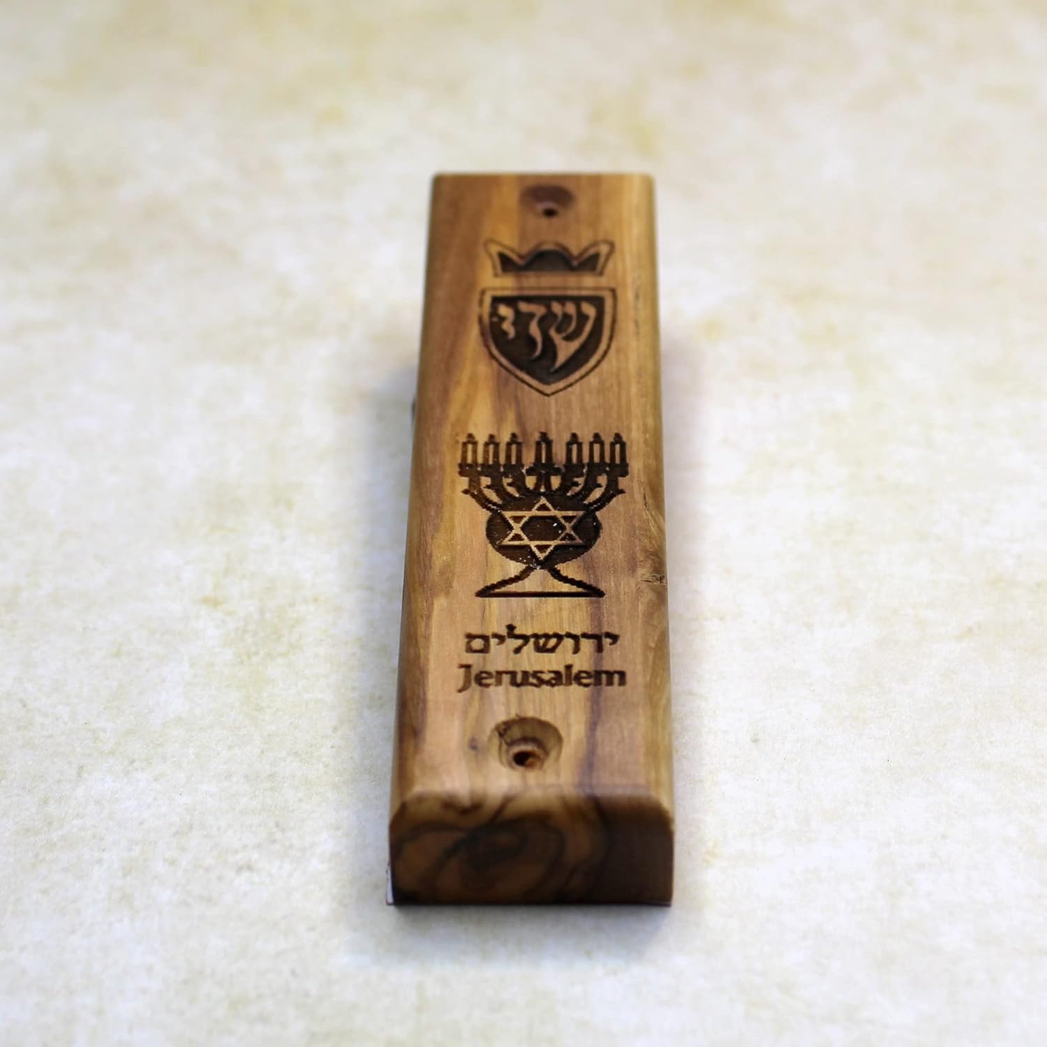 Handmade Olive Wood Mezuzah Case