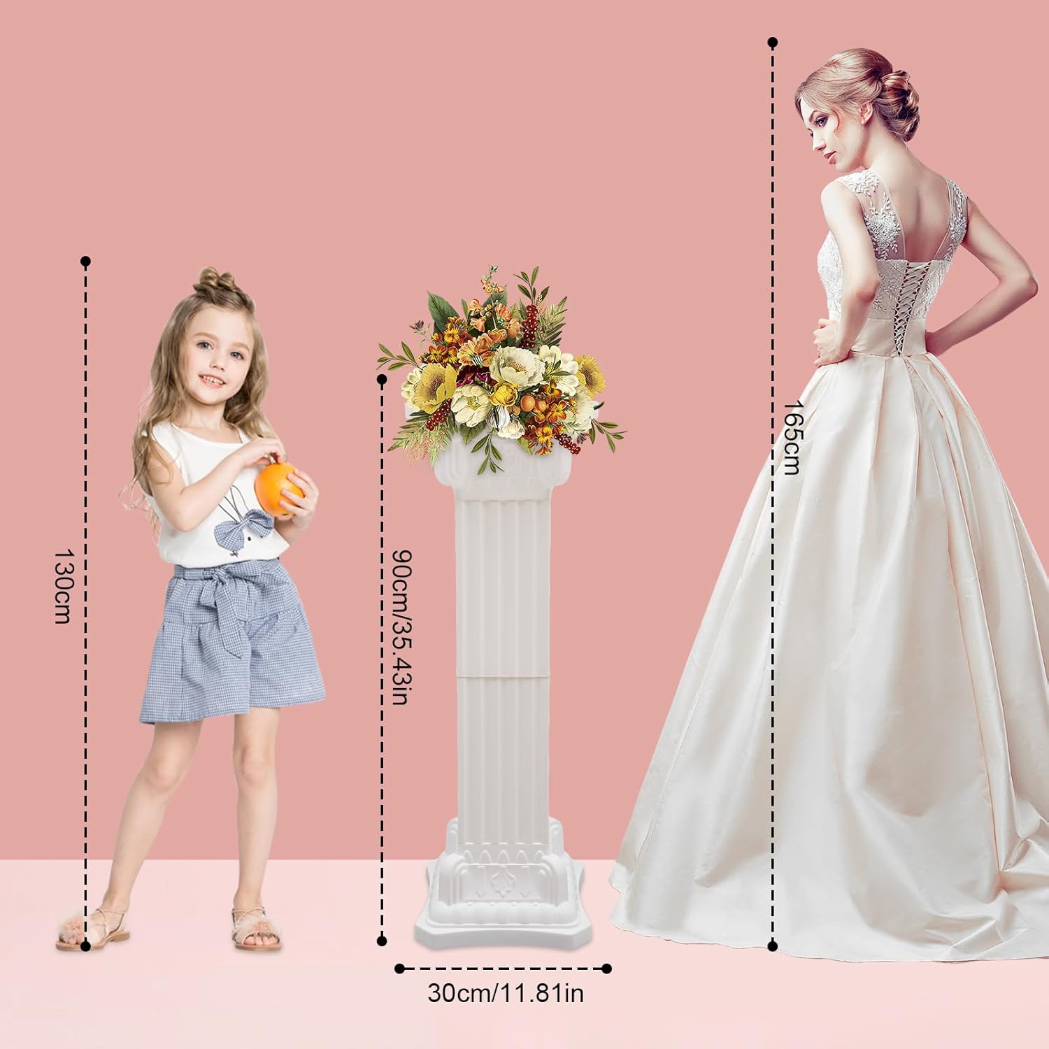 Roman Columns Plastic Wedding Stand 4Pcs Decor