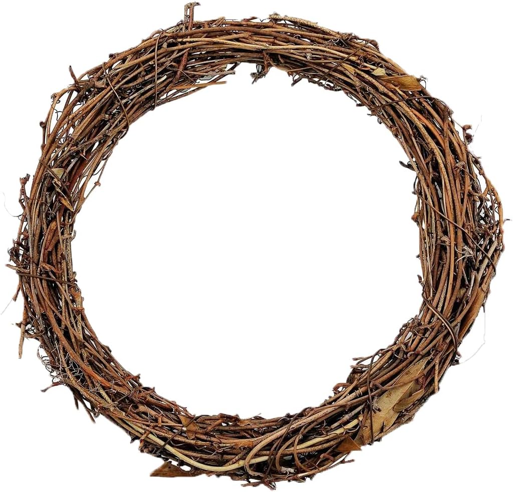 16inch Natural Grapevine Wreath Hoop for DIY Crafts