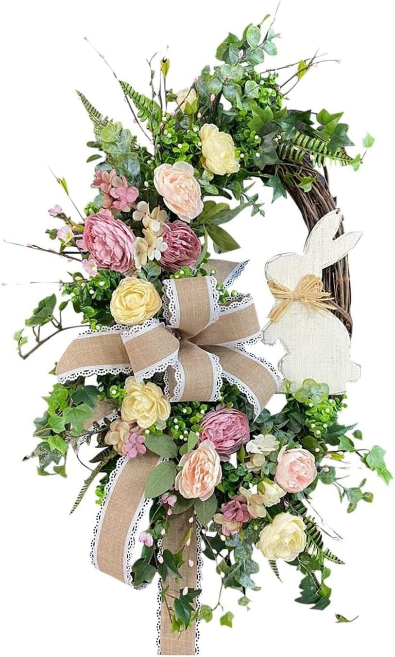 Giant Easter Bunny Wreath Door Decor Spring Holiday Wreath