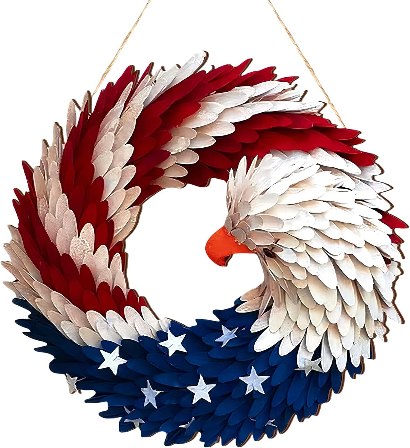 4th of July Patriotic Wreath Front Door Decor
