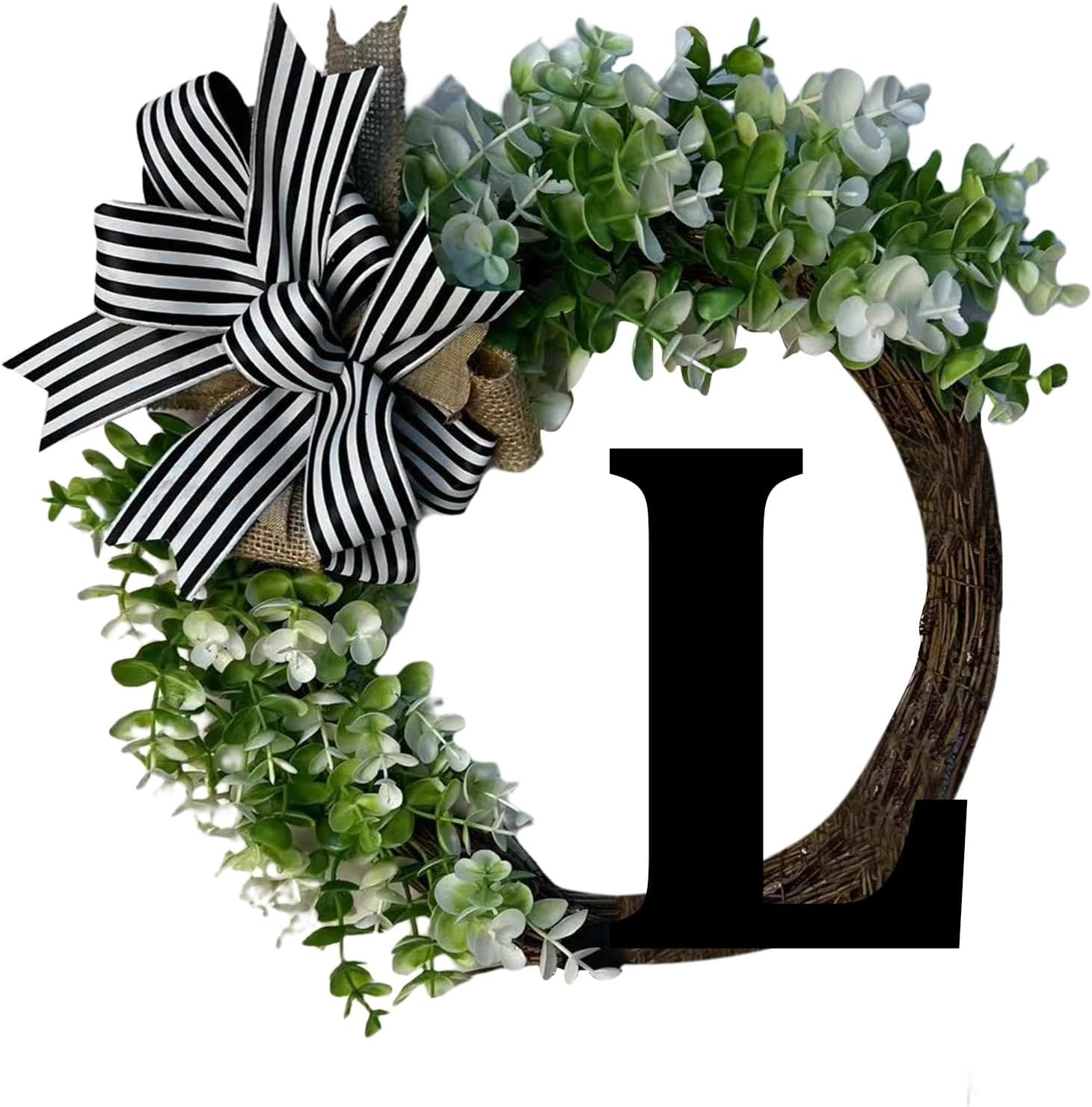Cakina Wreath Front Door All Seasons Welcome Sign with Bow