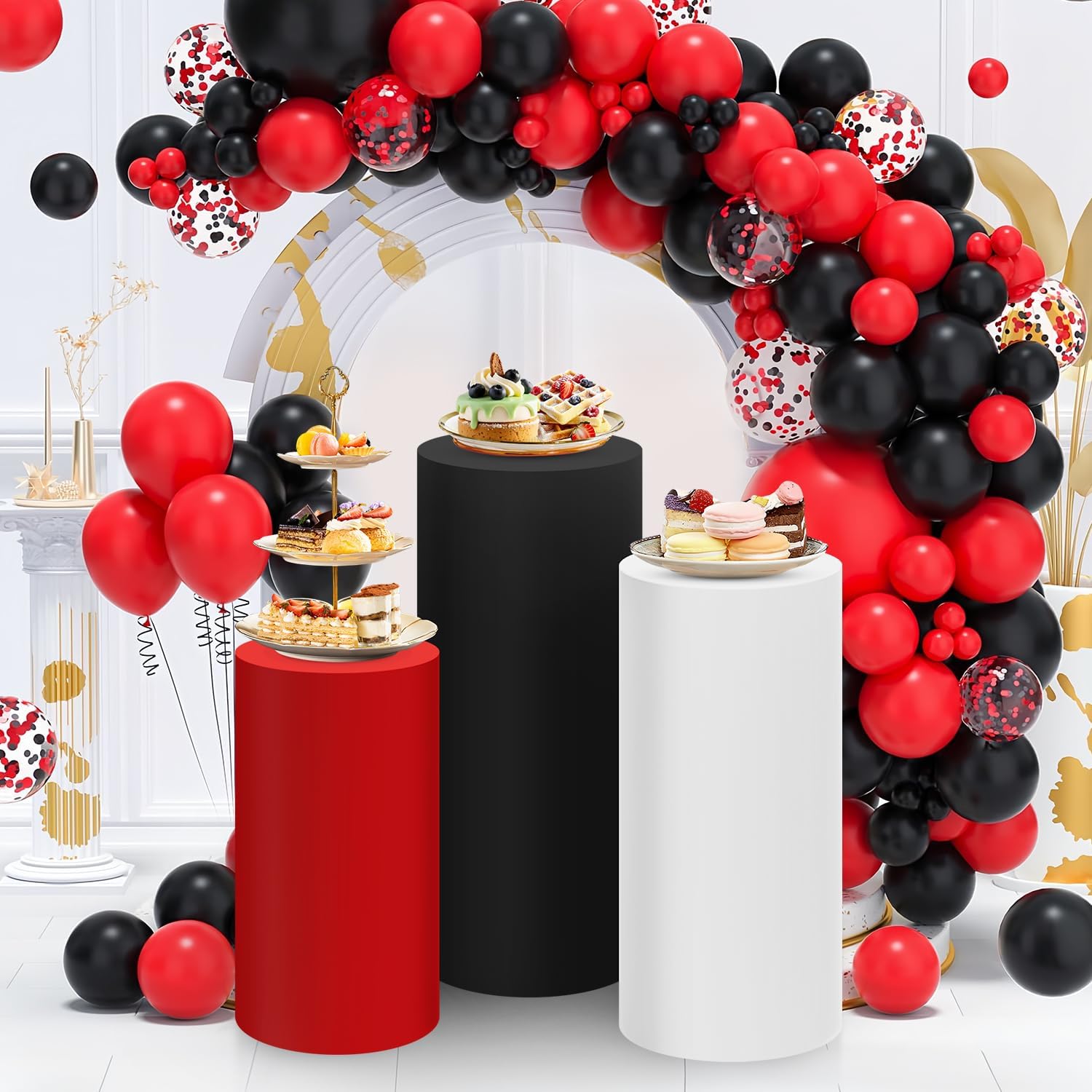 SaitiMade 3pcs Cylinder Stand Covers Set