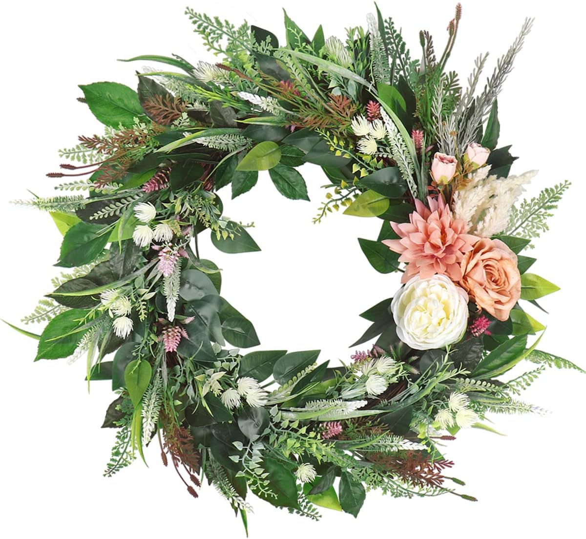 Kmise 27 Inch Spring Wreath for Front Door