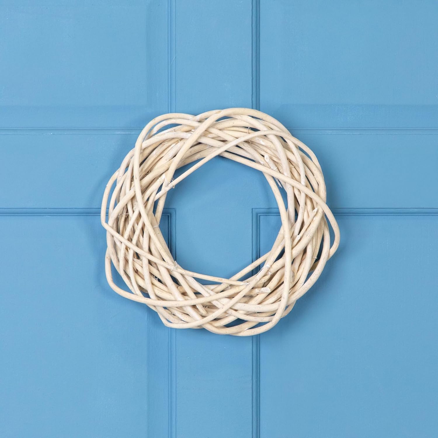 Northlight 12 Inch White Peeled Weeping Willow Artificial Spring Wreath