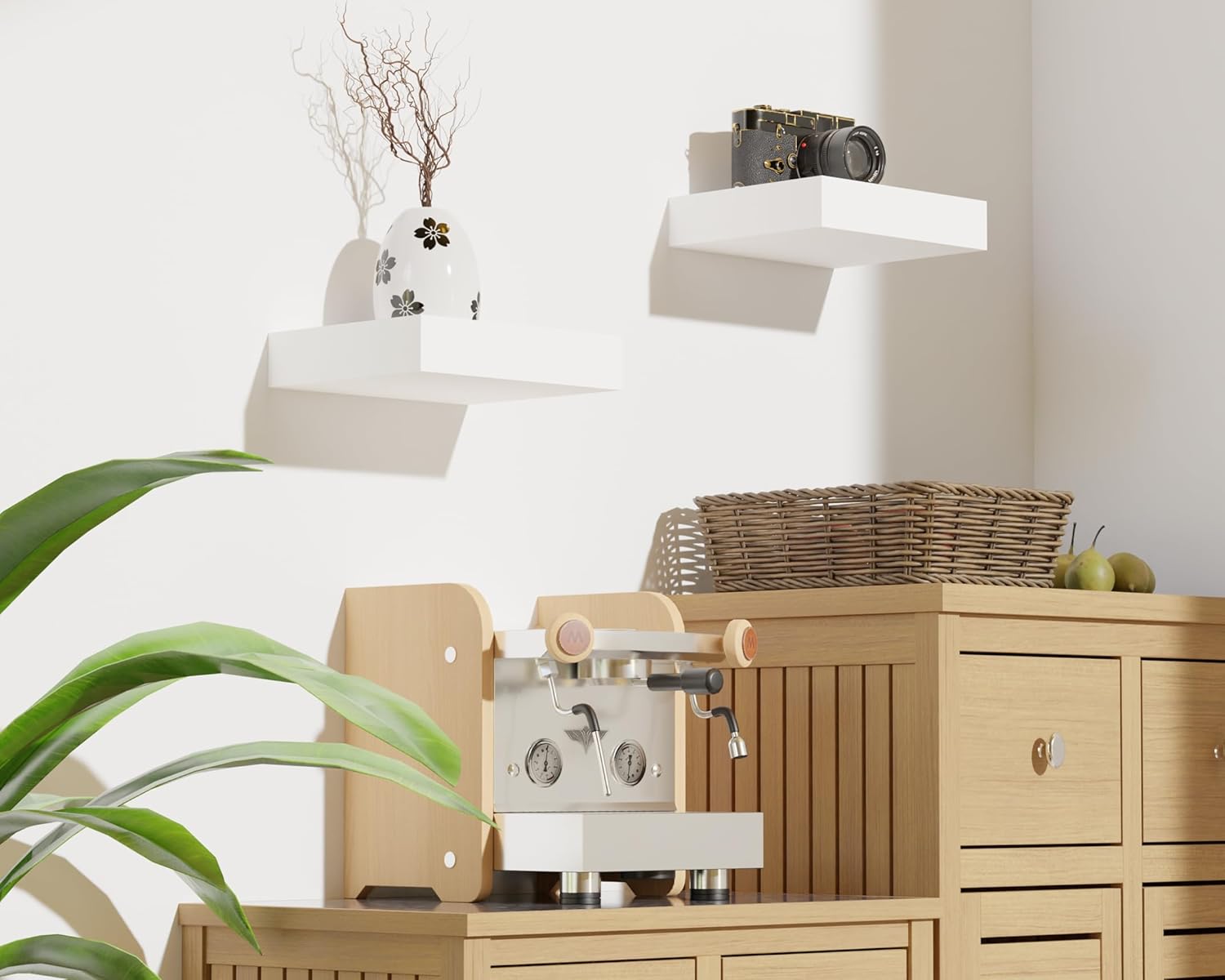 Floating Shelves for Wall with Invisible Bracket Set of 2