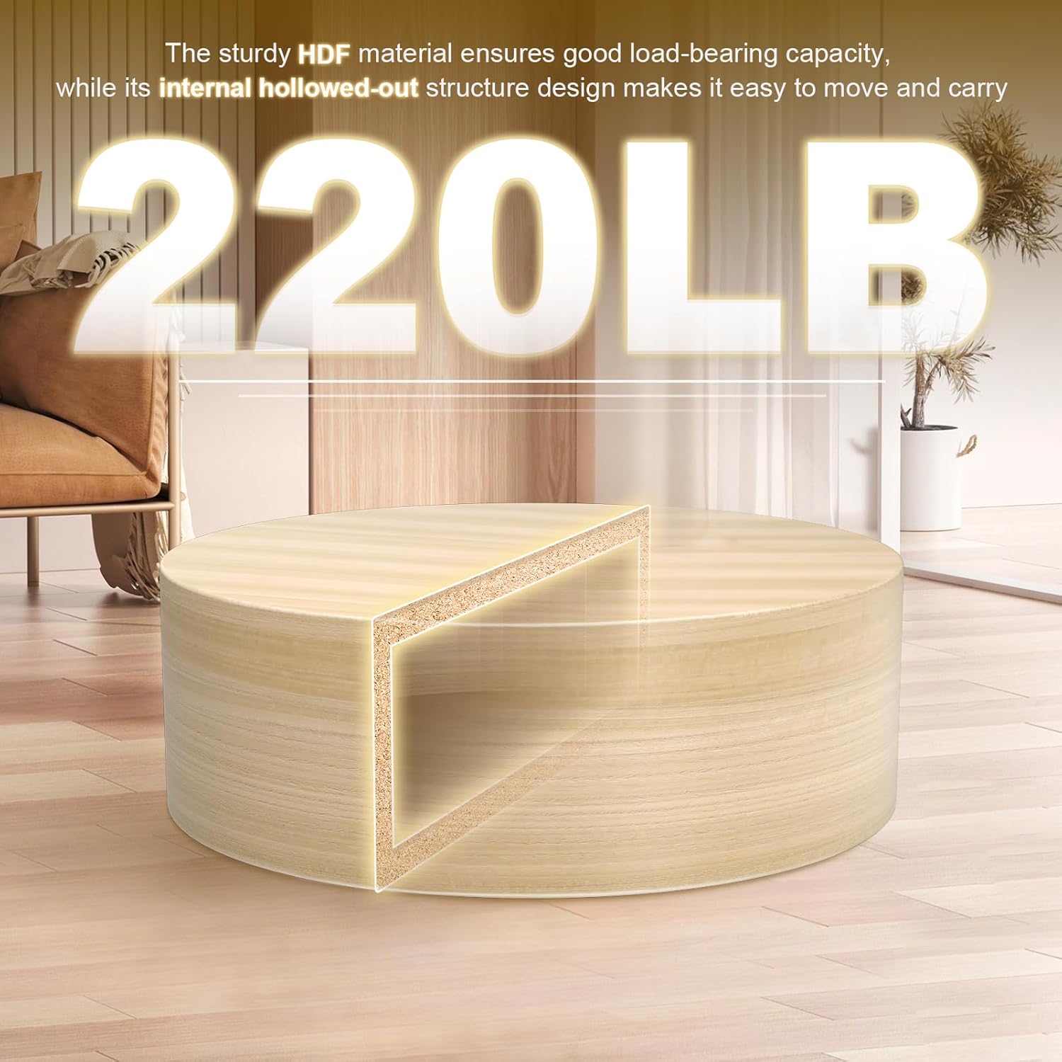 Round Mannequin Display Pedestal Stand with Wood Color