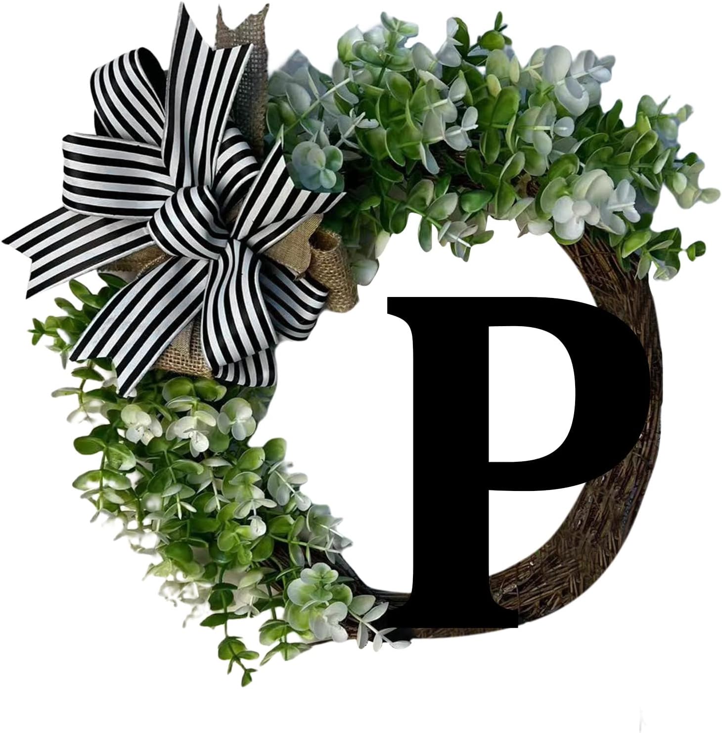 Personalized Wreath with Bow for Front Door