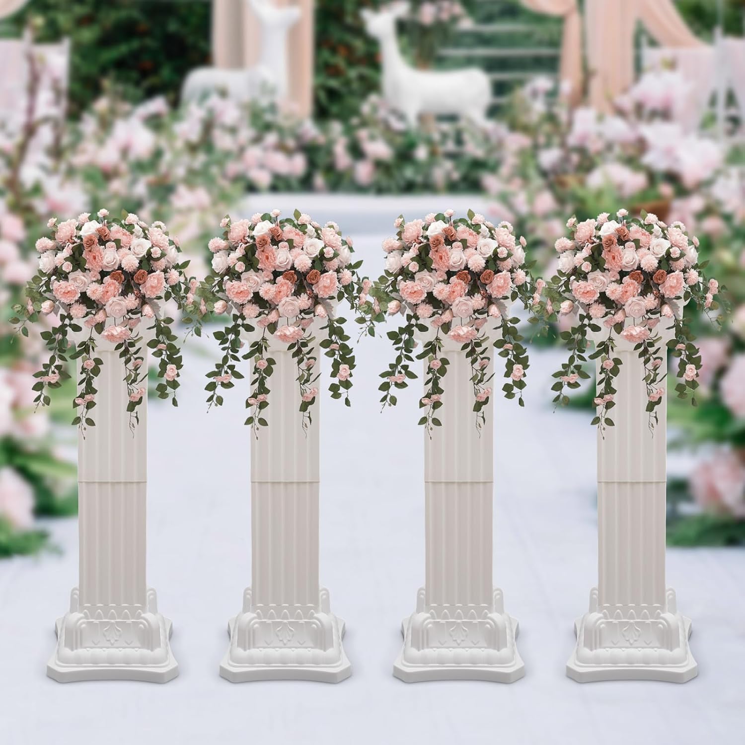 Roman Columns Plastic Wedding Stand 4Pcs Decor